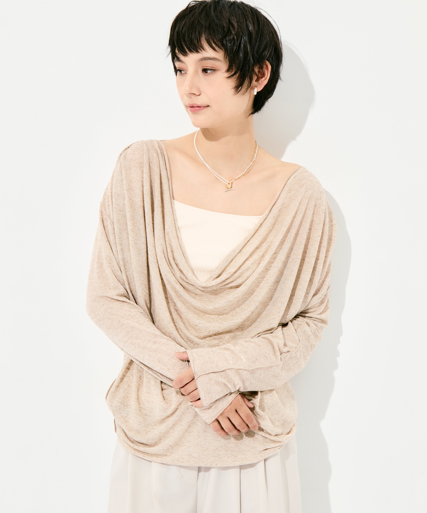 Draped Long Sleeve Pull Over GOOD PEOPLE GOOD STITCHING GOOD PRODUCT