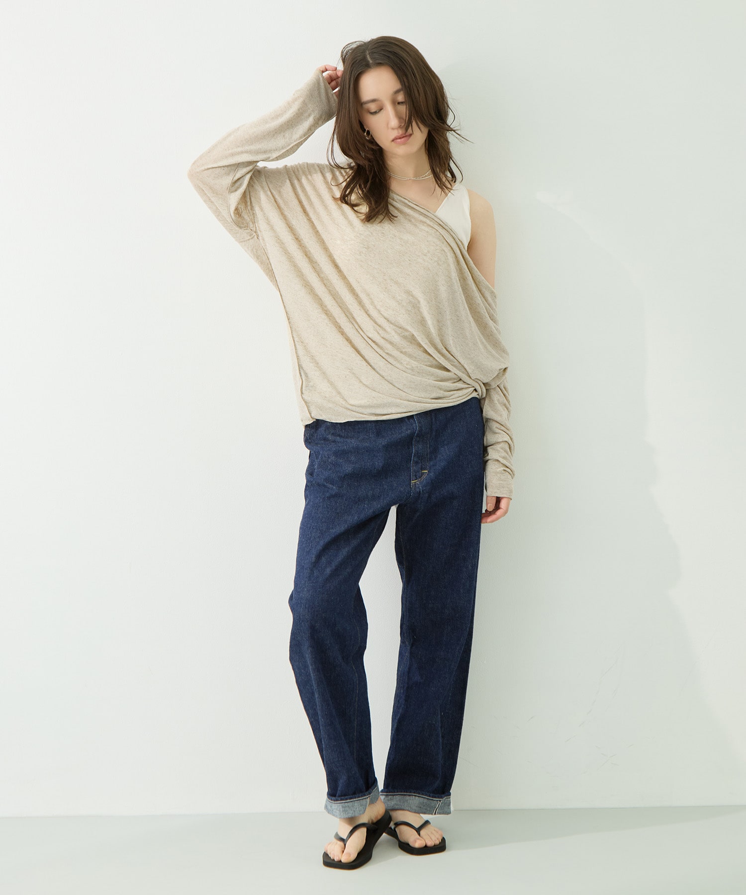Draped Long Sleeve Pull Over GOOD PEOPLE GOOD STITCHING GOOD PRODUCT