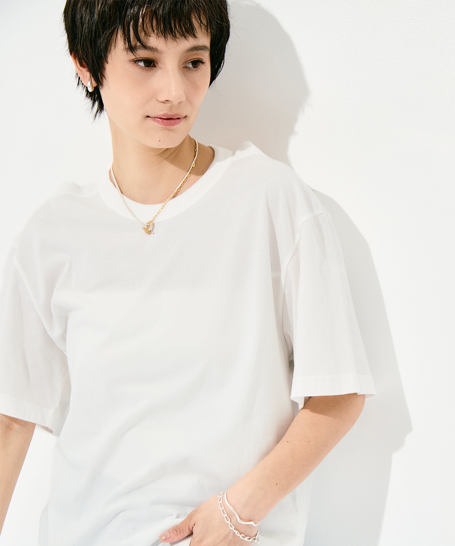 Raffy Gauze 2-Way T-Shirt INSCRIRE
