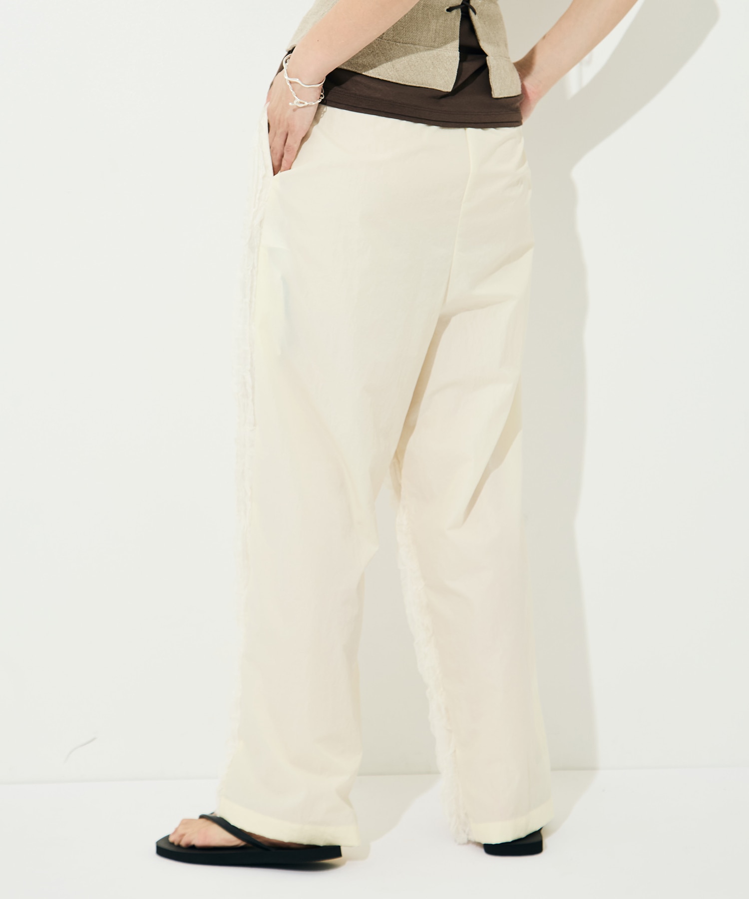 RUFFLE CHIFFON PANTS muller of yoshiokubo