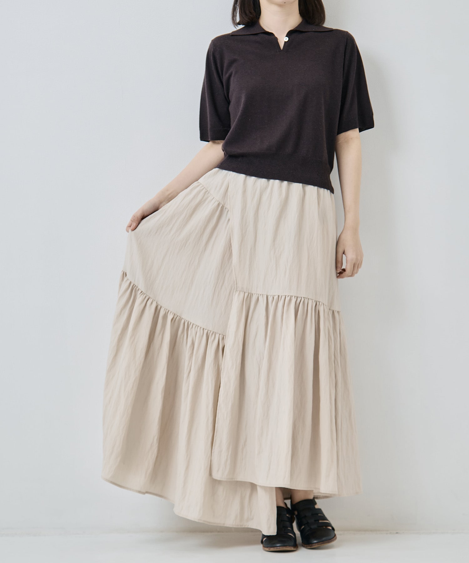 Viscose washer gather skirt 08sircus