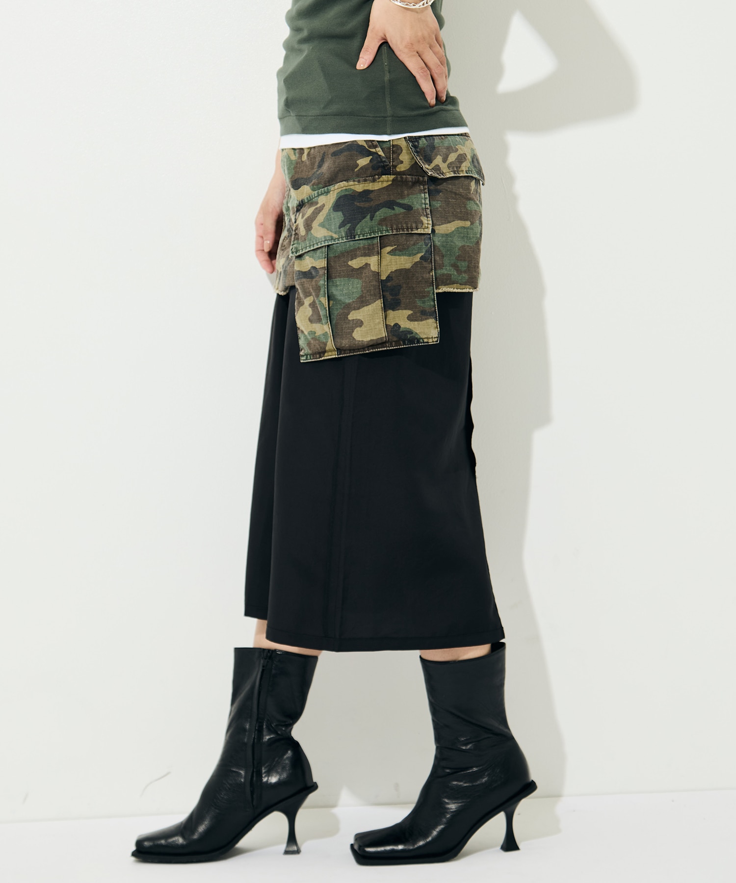 Cargo Layered Skirt INSCRIRE