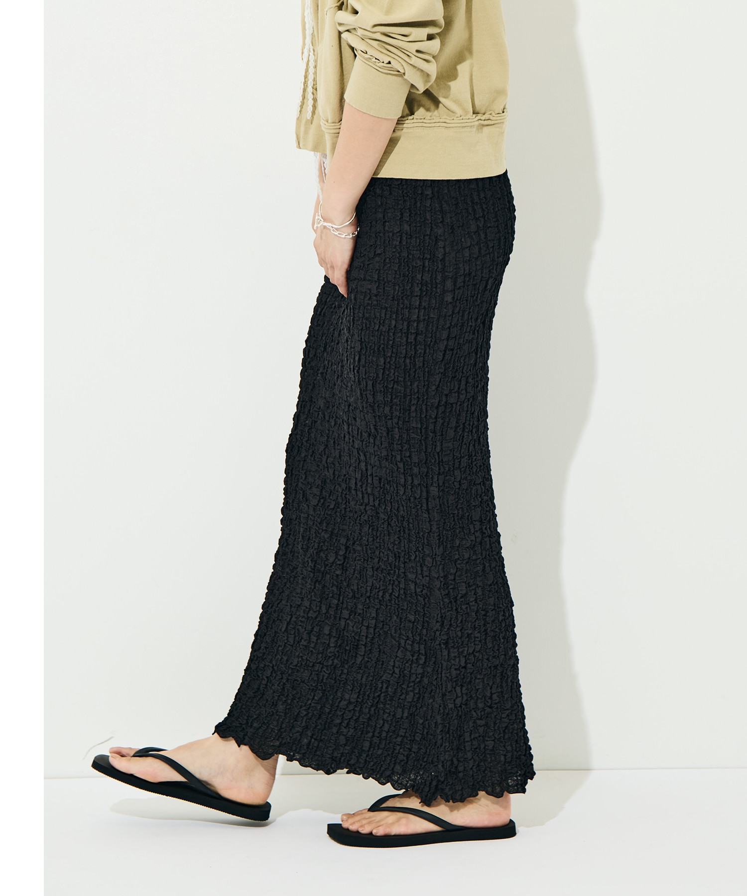Shrink Lace Frill Skirt PHEENY