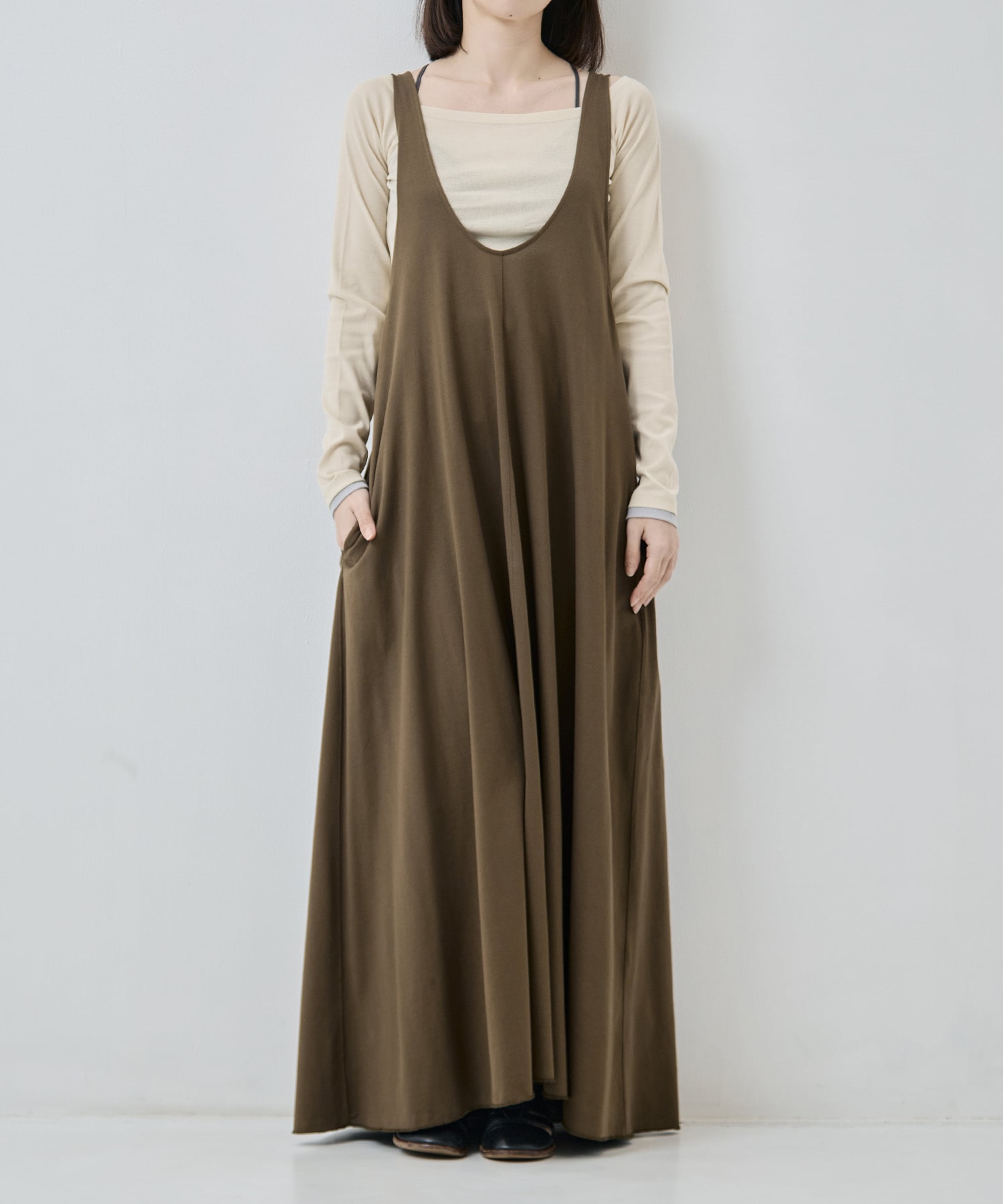 Compact cotton tank dress 