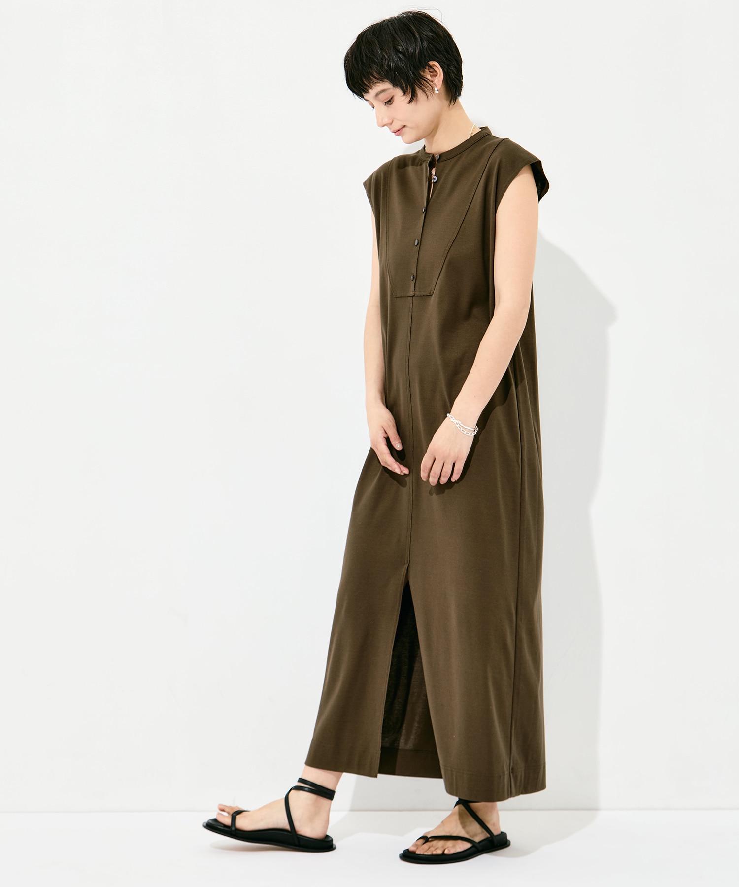 Sanfokin Cotton Bosom sleeveless dress WRAPINKNOT
