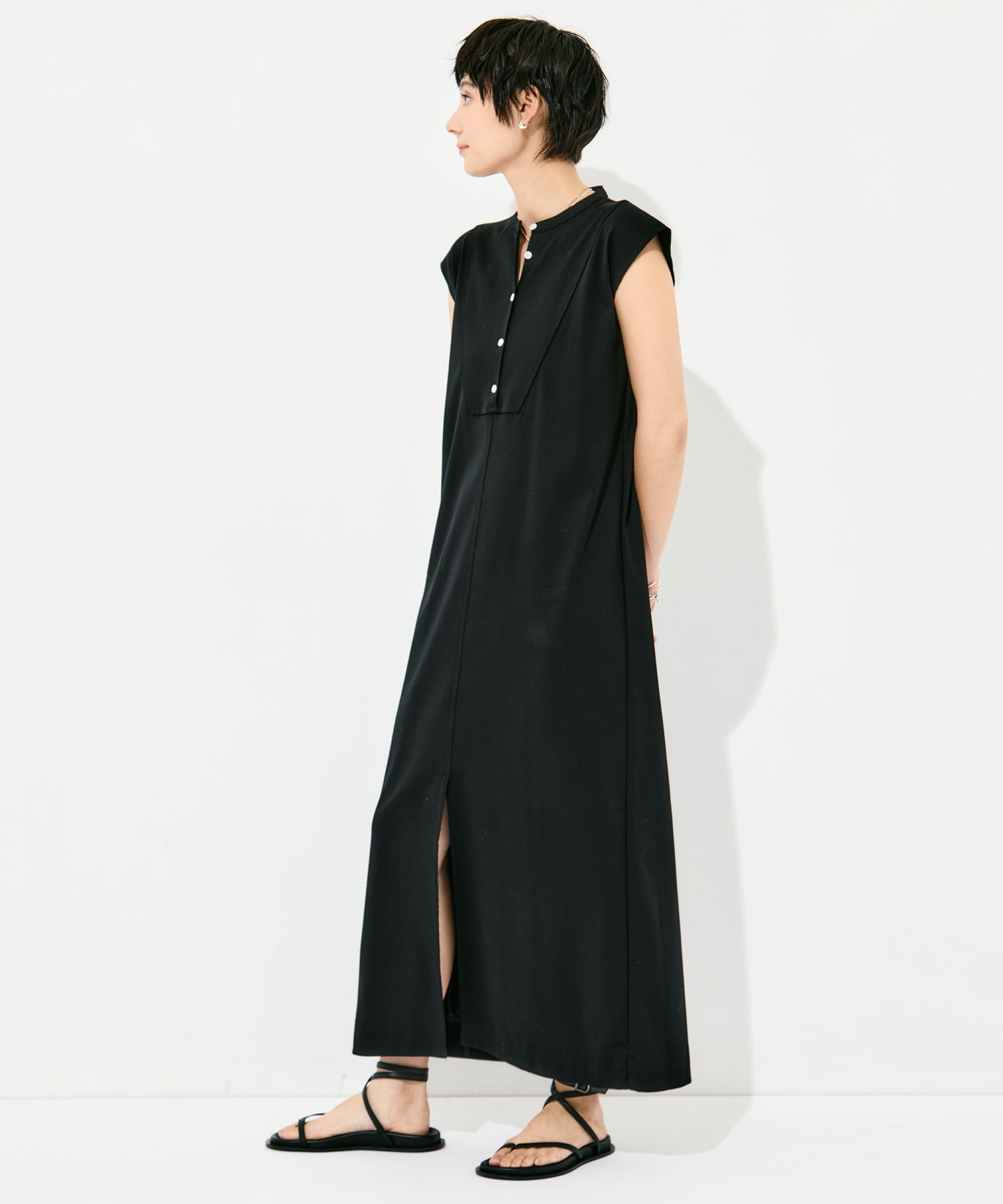 Sanfokin Cotton Bosom sleeveless dress WRAPINKNOT