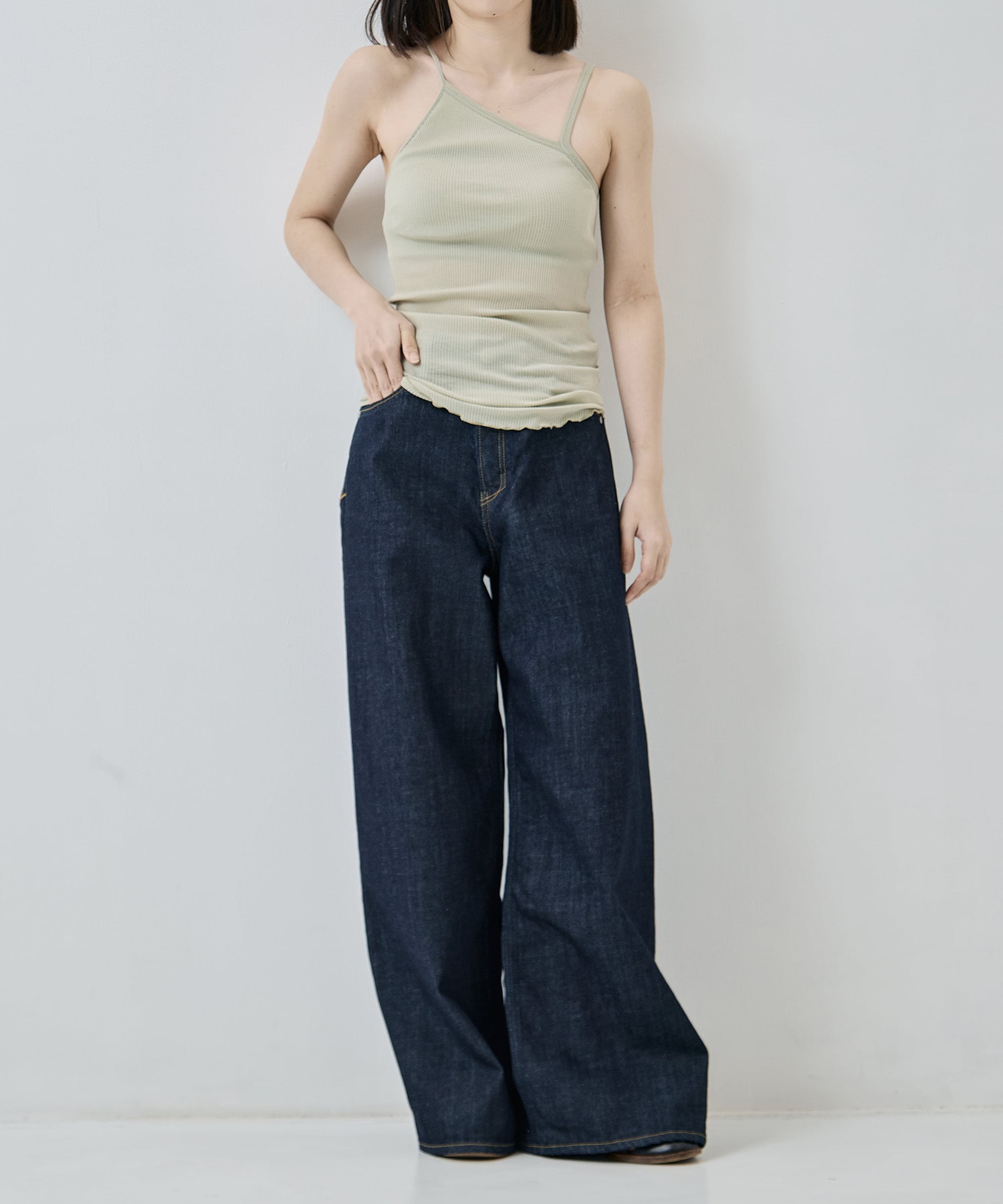 Twist cotton bra tank cami HAKUJI