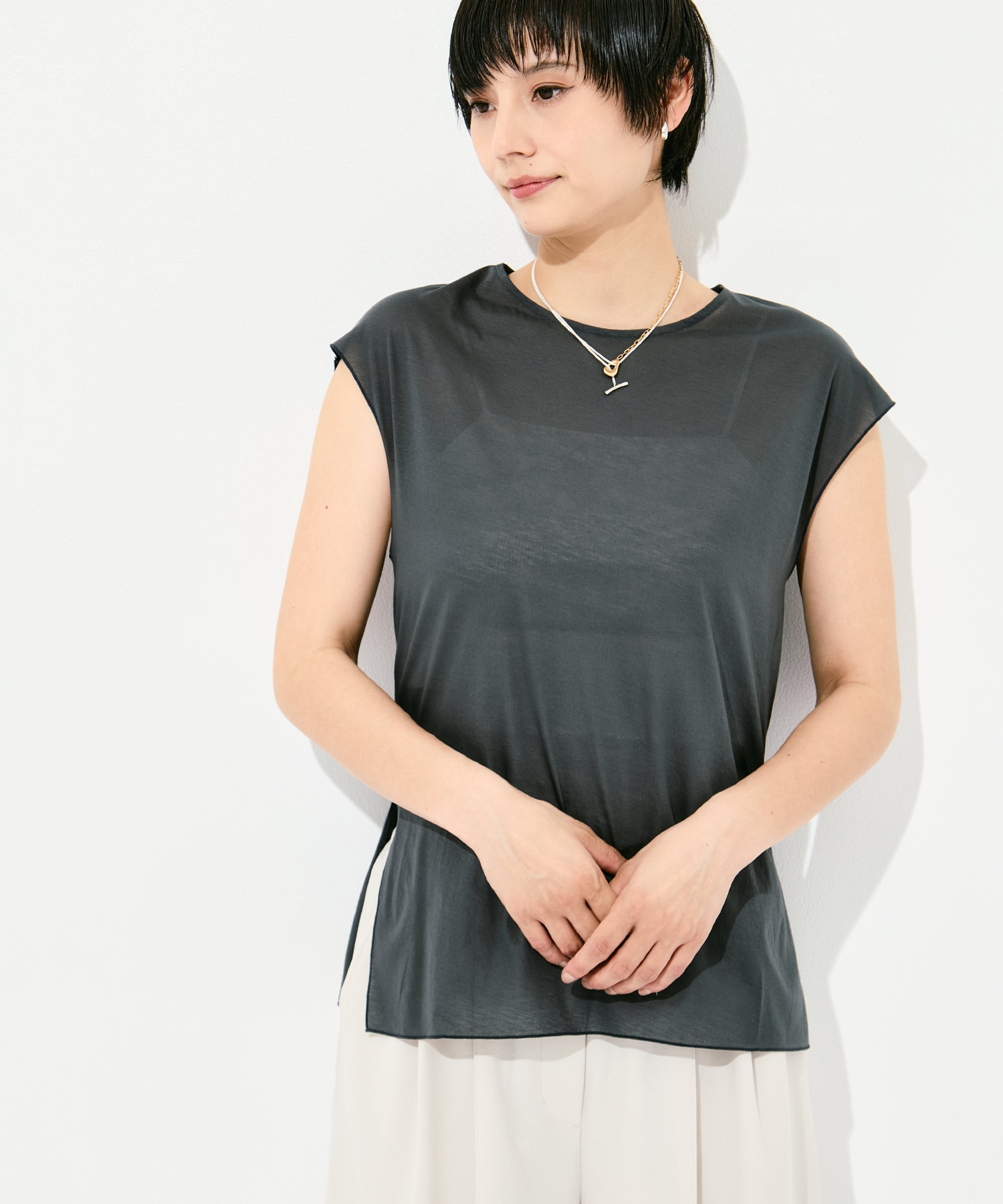 Side Slit French Sleeve T GOOD PEOPLE GOOD STITCHING GOOD PRODUCT