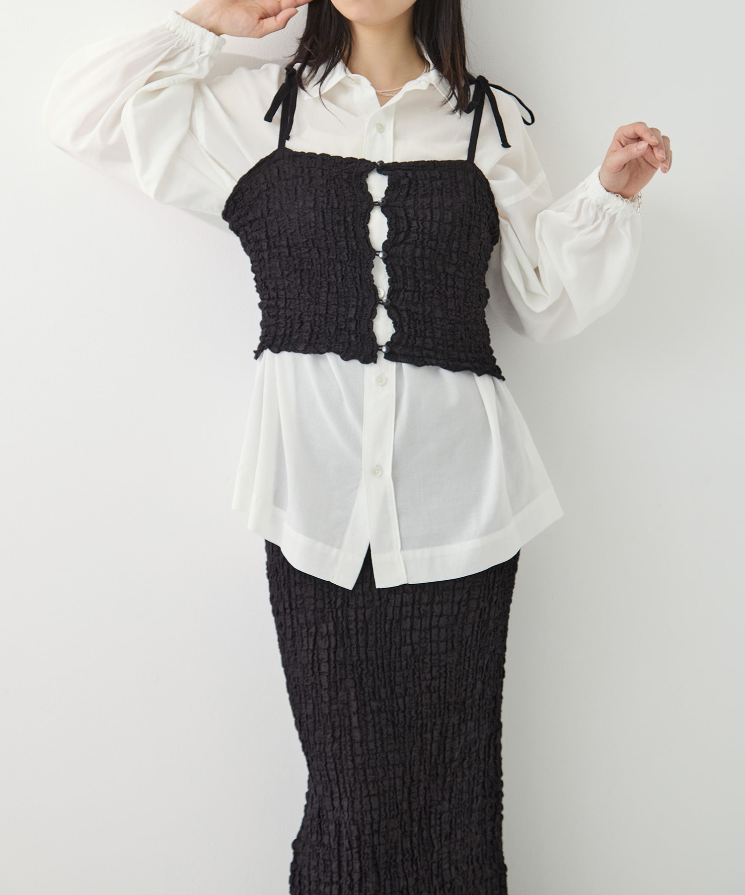 Shrink Lace Frill Camisole PHEENY