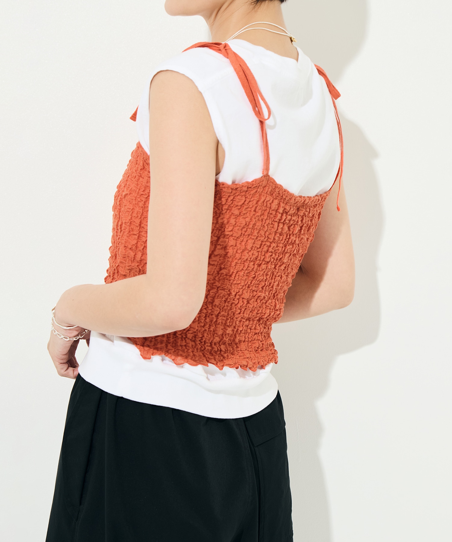 Shrink Lace Frill Camisole PHEENY