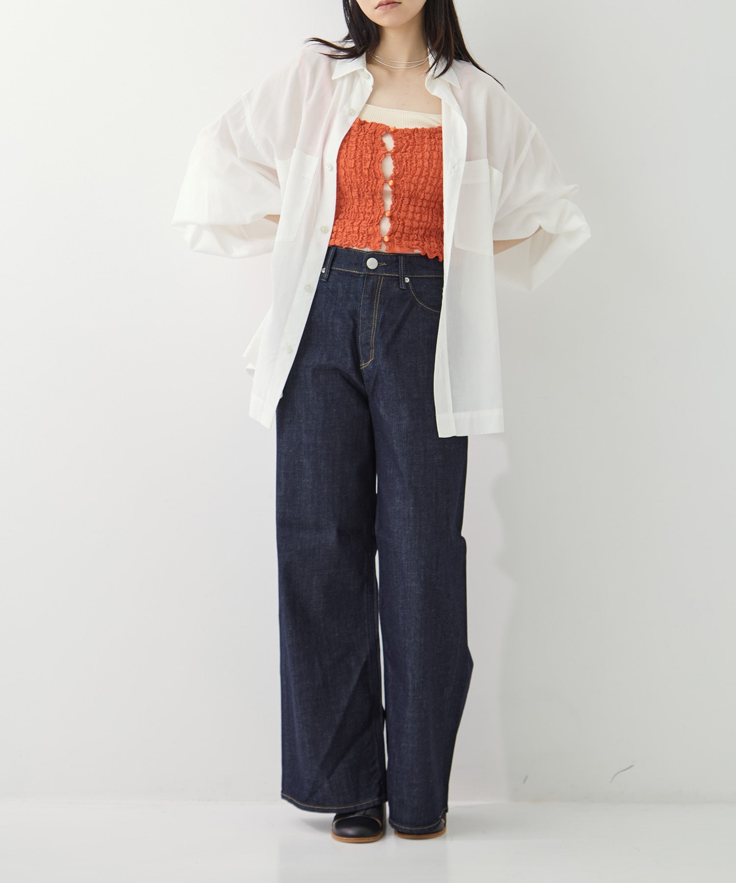 Shrink Lace Frill Camisole PHEENY