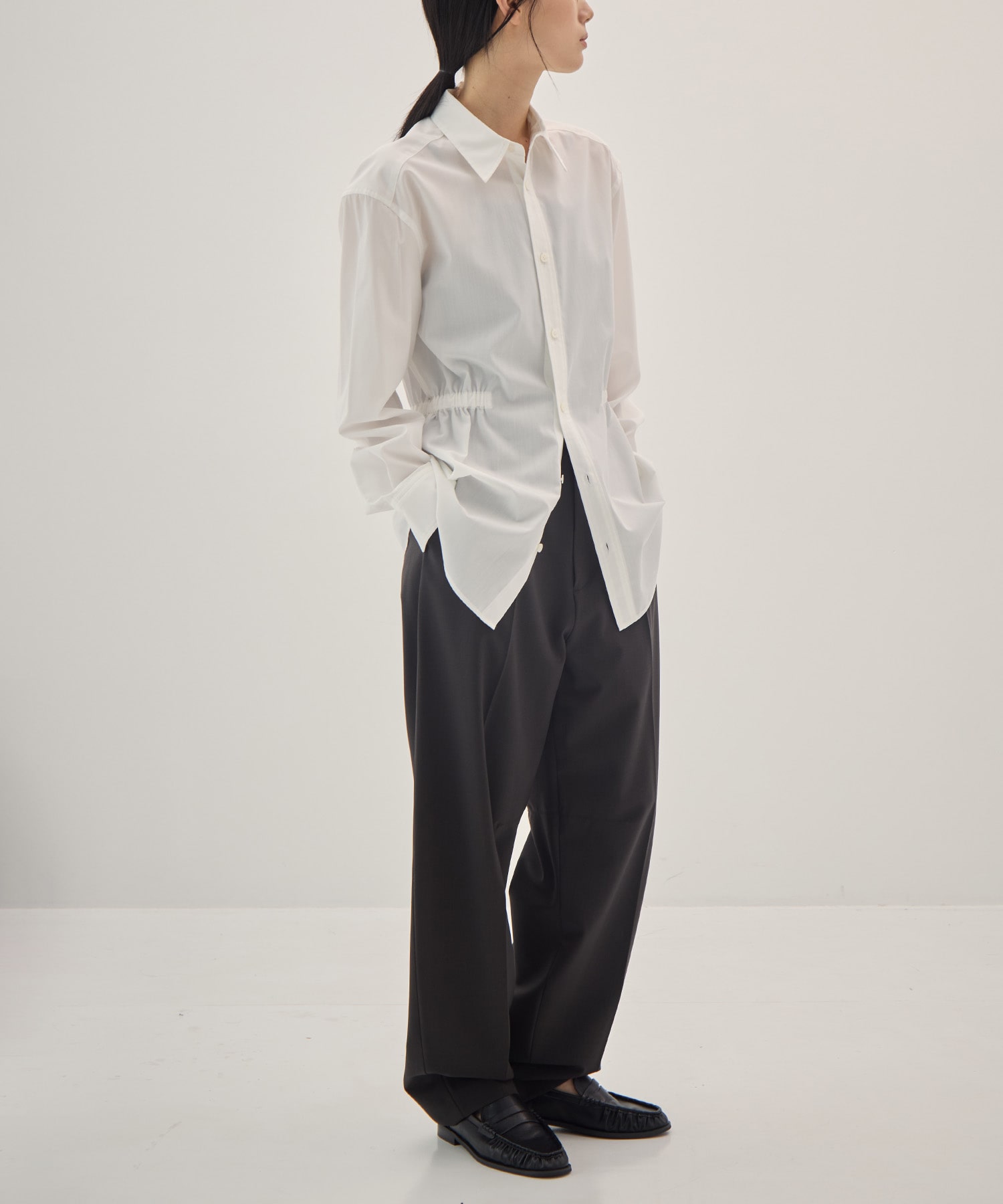 Pe/Co broad waist gather shirt 08sircus