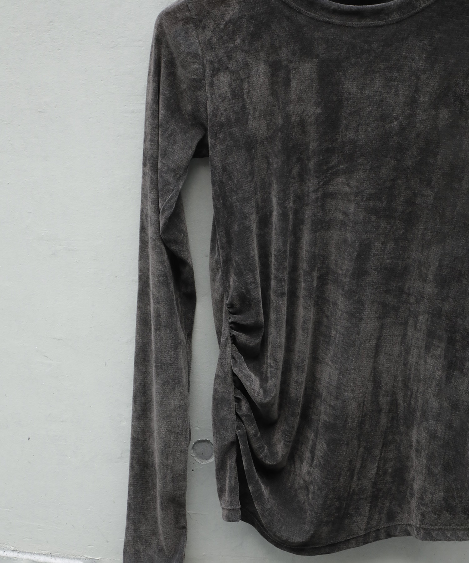Sheer Velvet Flocked Tulle L/S Top PHEENY