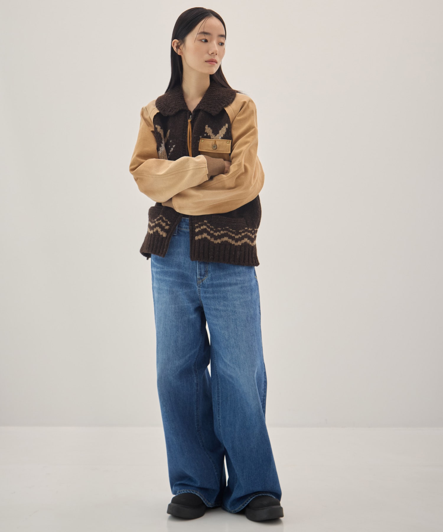 Combination cowichan sweater KHOKI