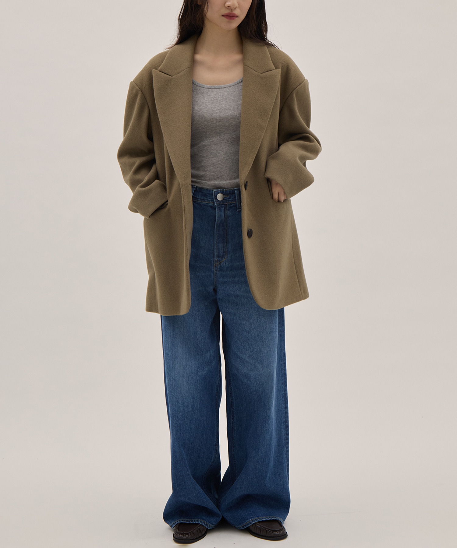 Needle rever stretch Jacket Coat PHEENY
