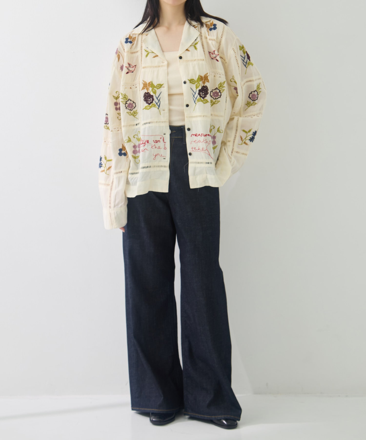 Embroidery Patchwork Shirts TODAYFUL