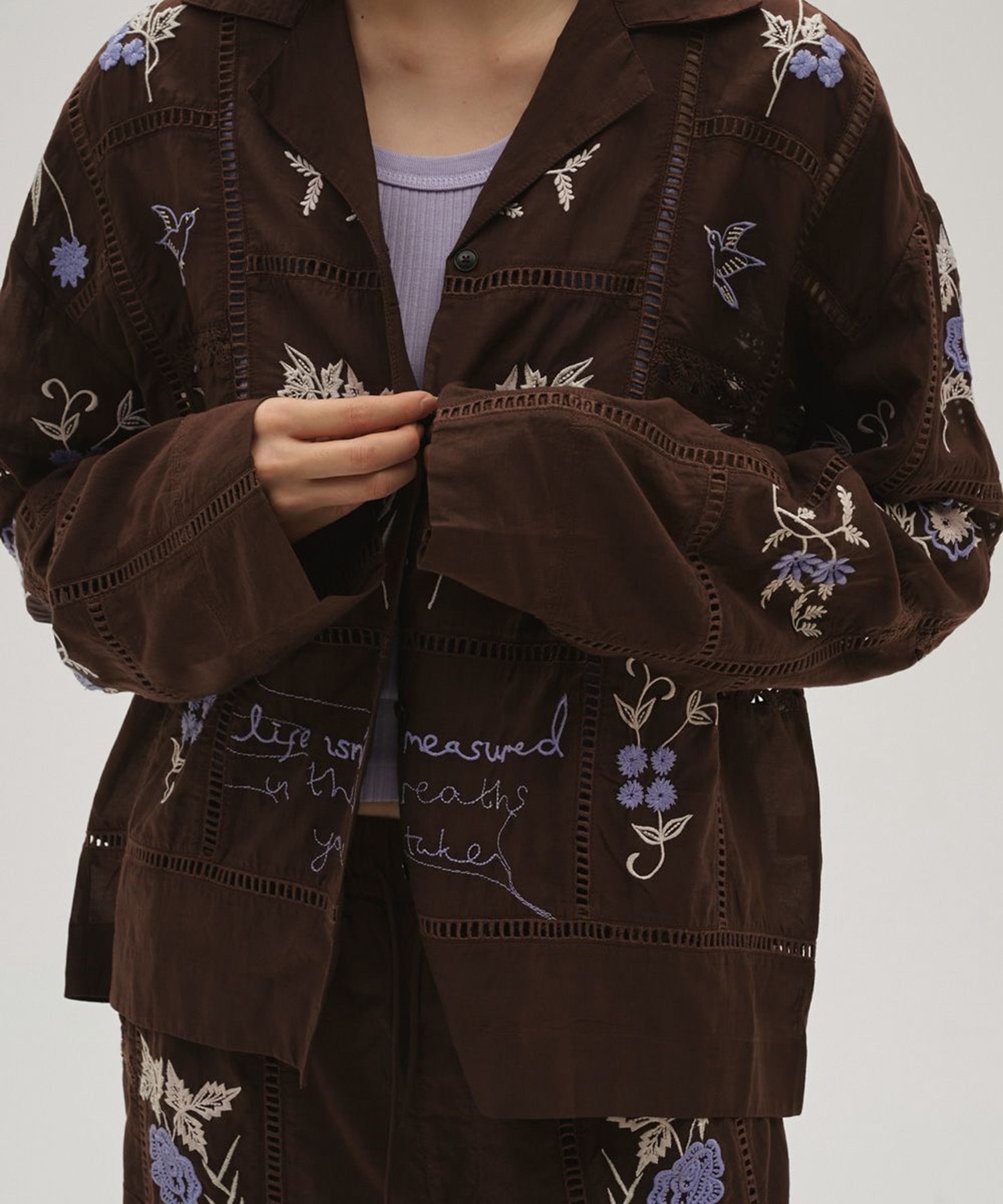 Embroidery Patchwork Shirts TODAYFUL