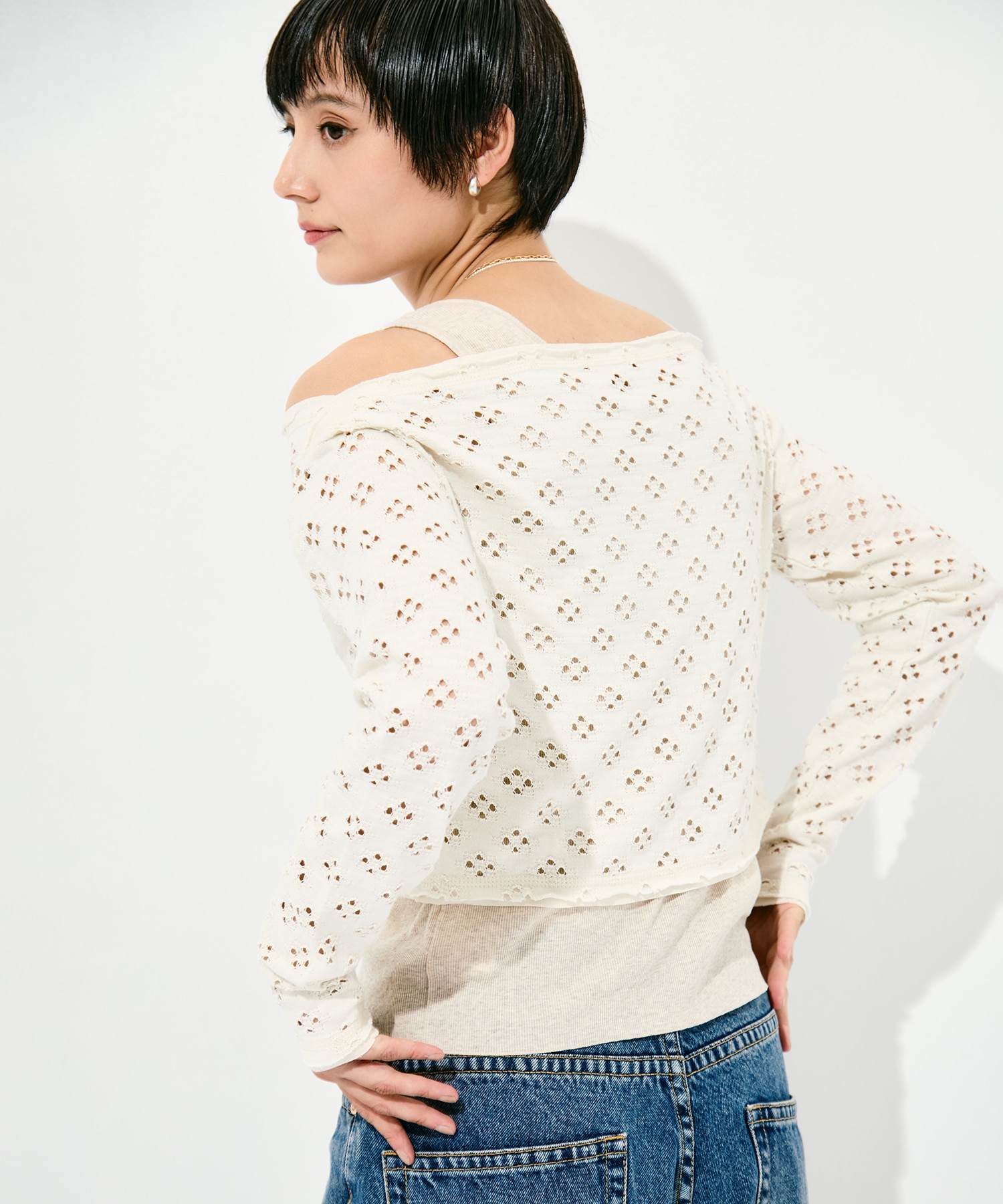 Two-Ways Spencer Basque Shirt - Cutwork RhodolirioN