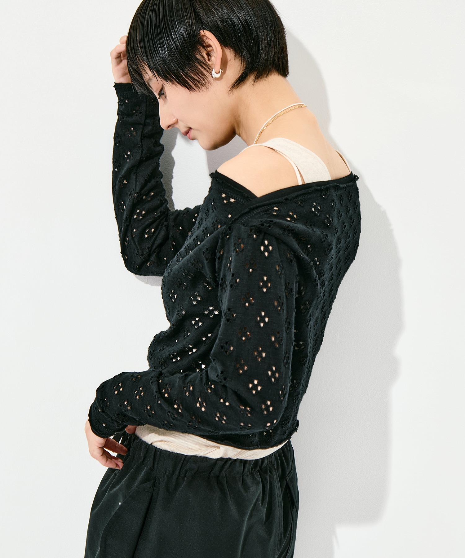 Two-Ways Spencer Basque Shirt - Cutwork RhodolirioN
