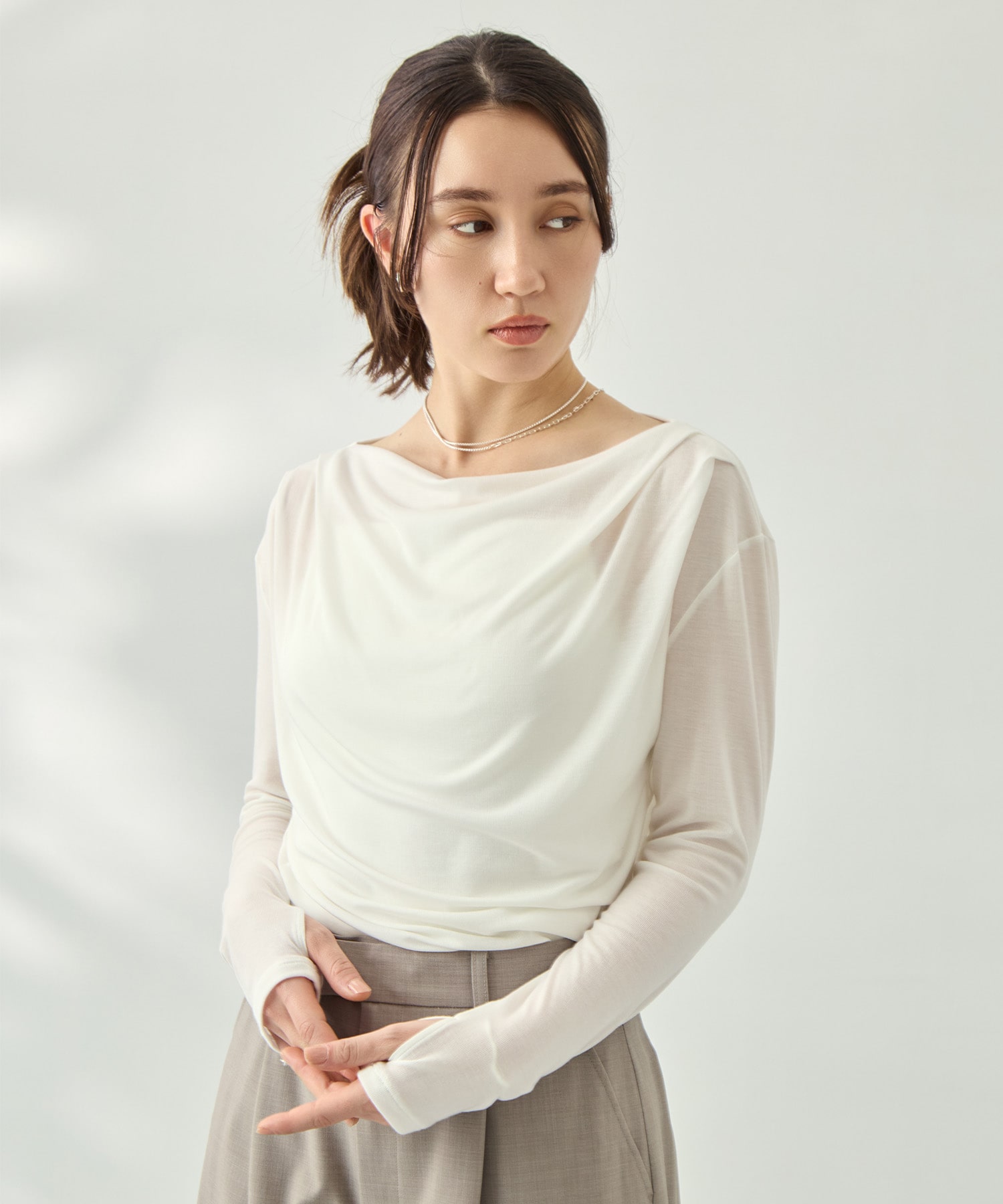 ドレープカットソー KEY TIMEZ