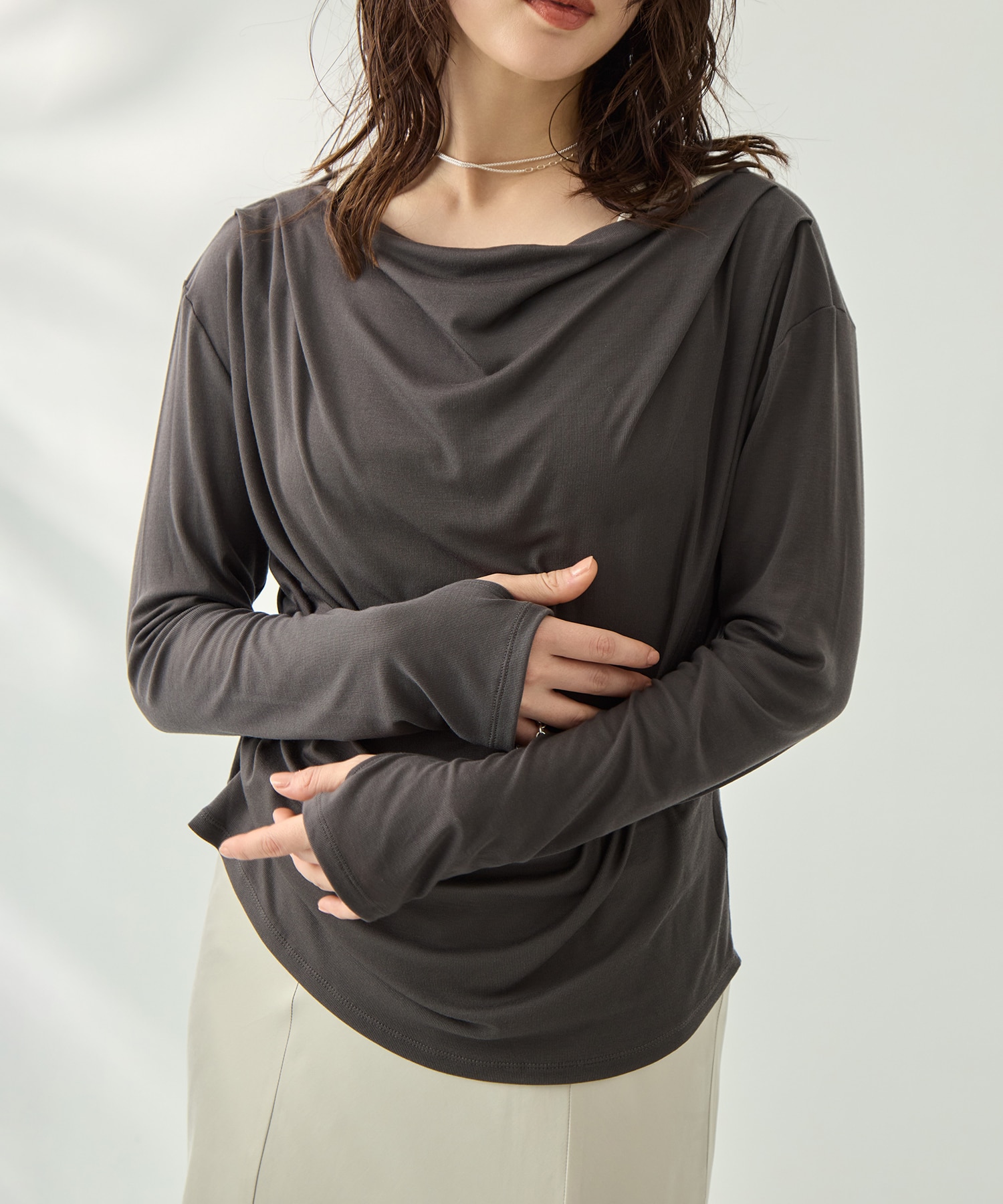 ドレープカットソー KEY TIMEZ