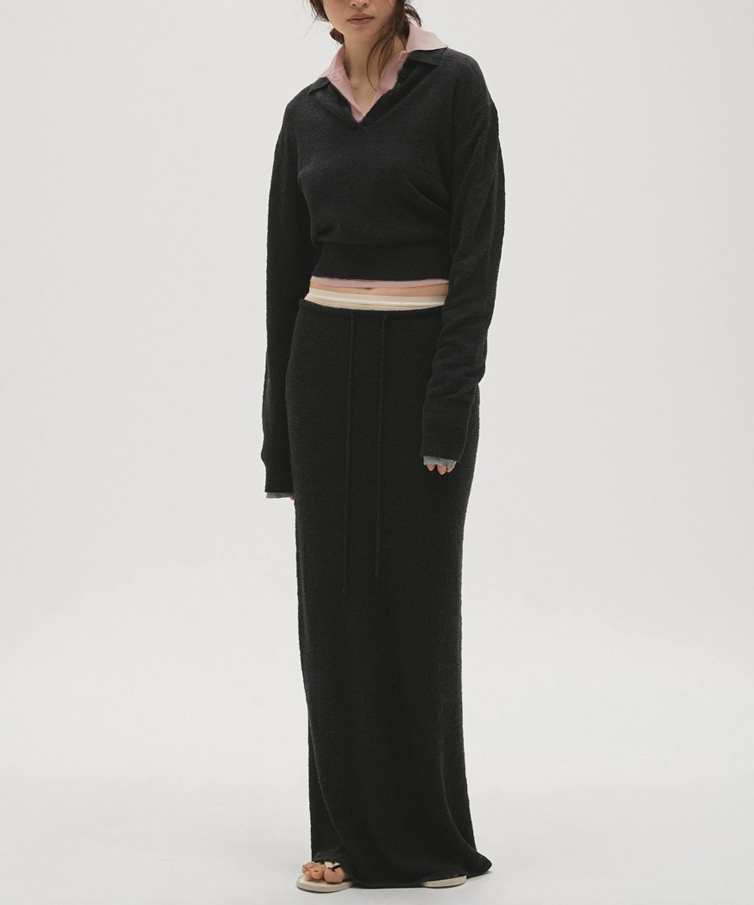 Layered Polo Knit TODAYFUL