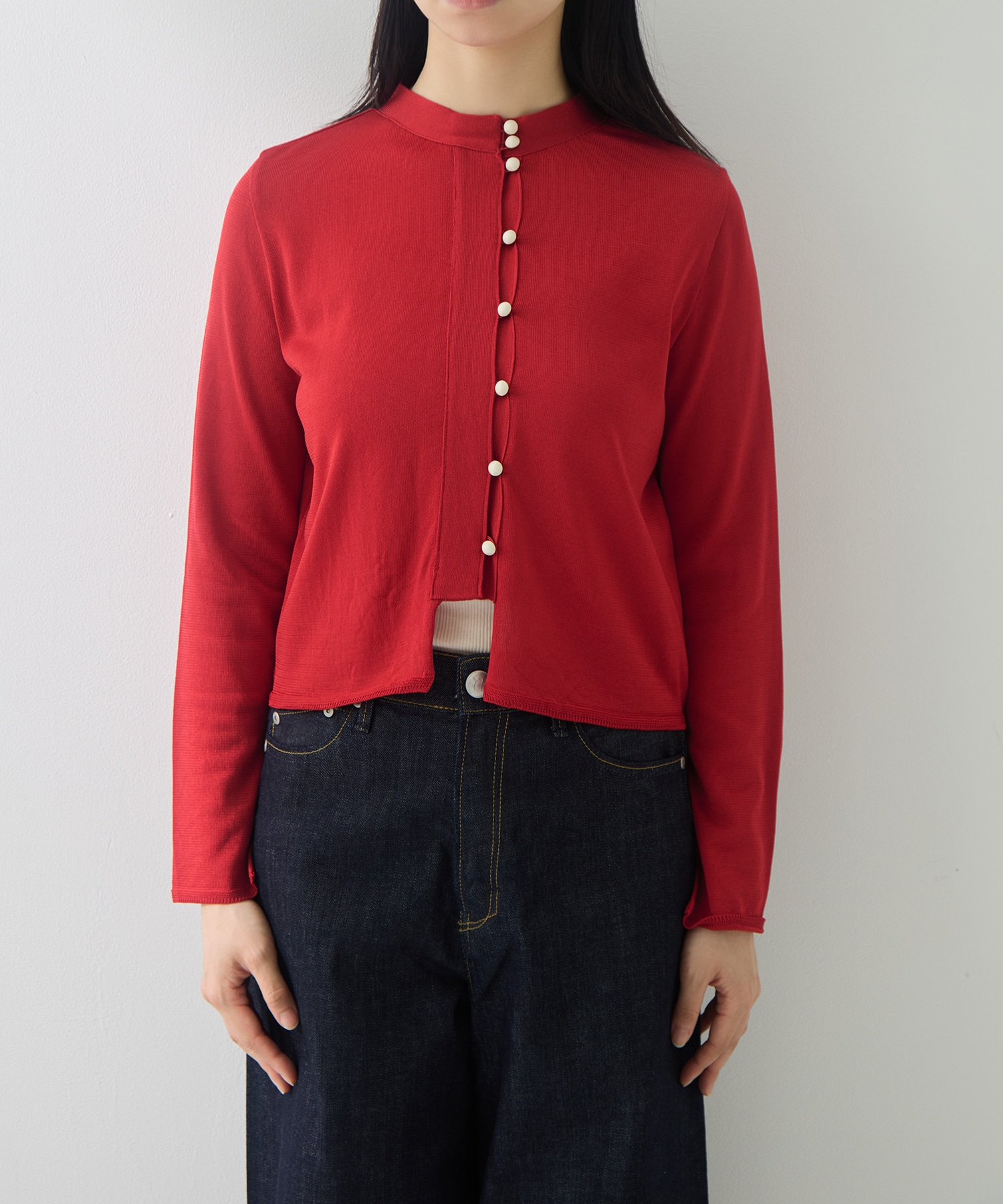 別注MULTI BUTTON KINT BLOUSE TAN