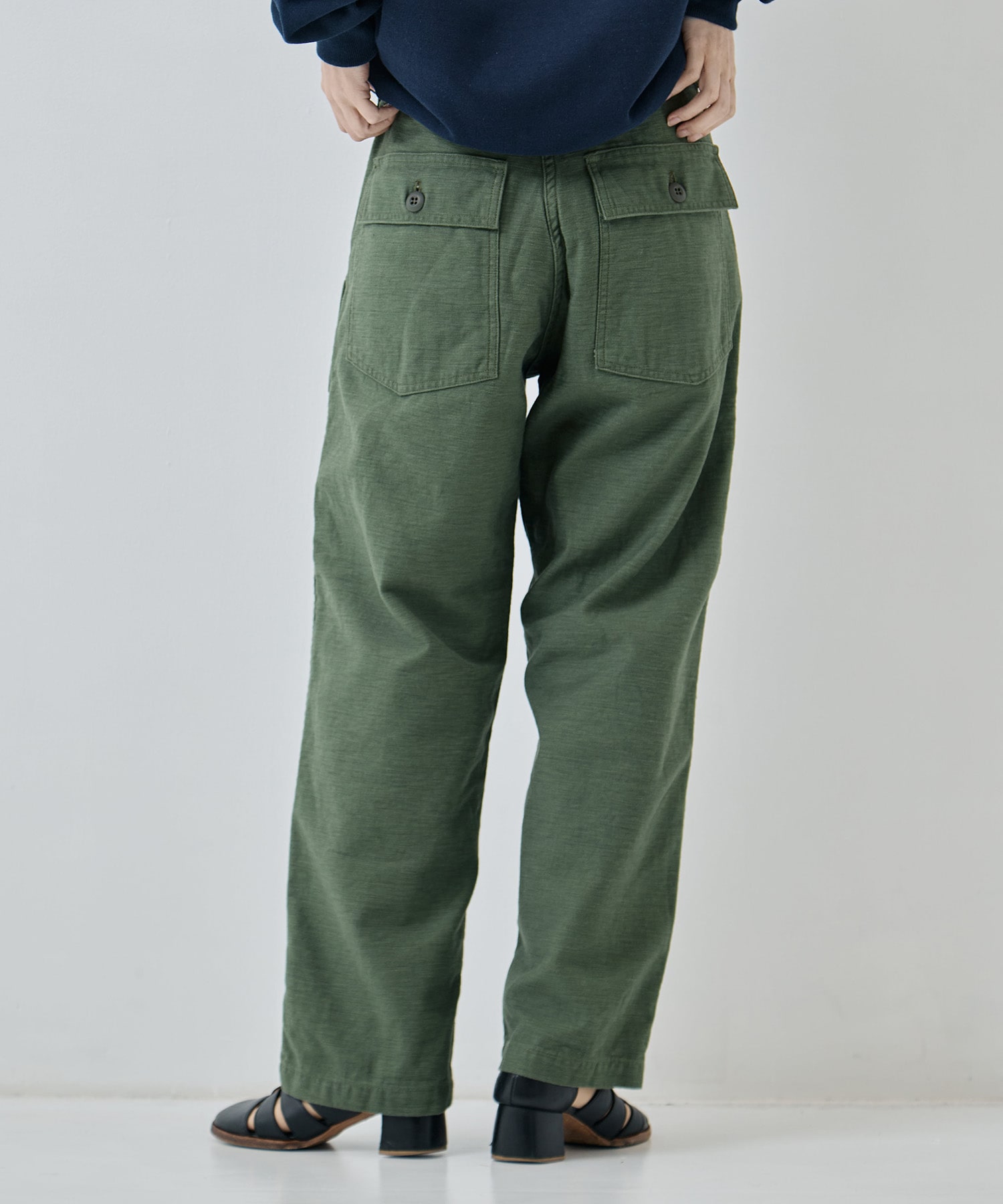 SHORT LENGTH FATIGUE PANTS/REGULAR FIT/ZIPPER FLY orSlow