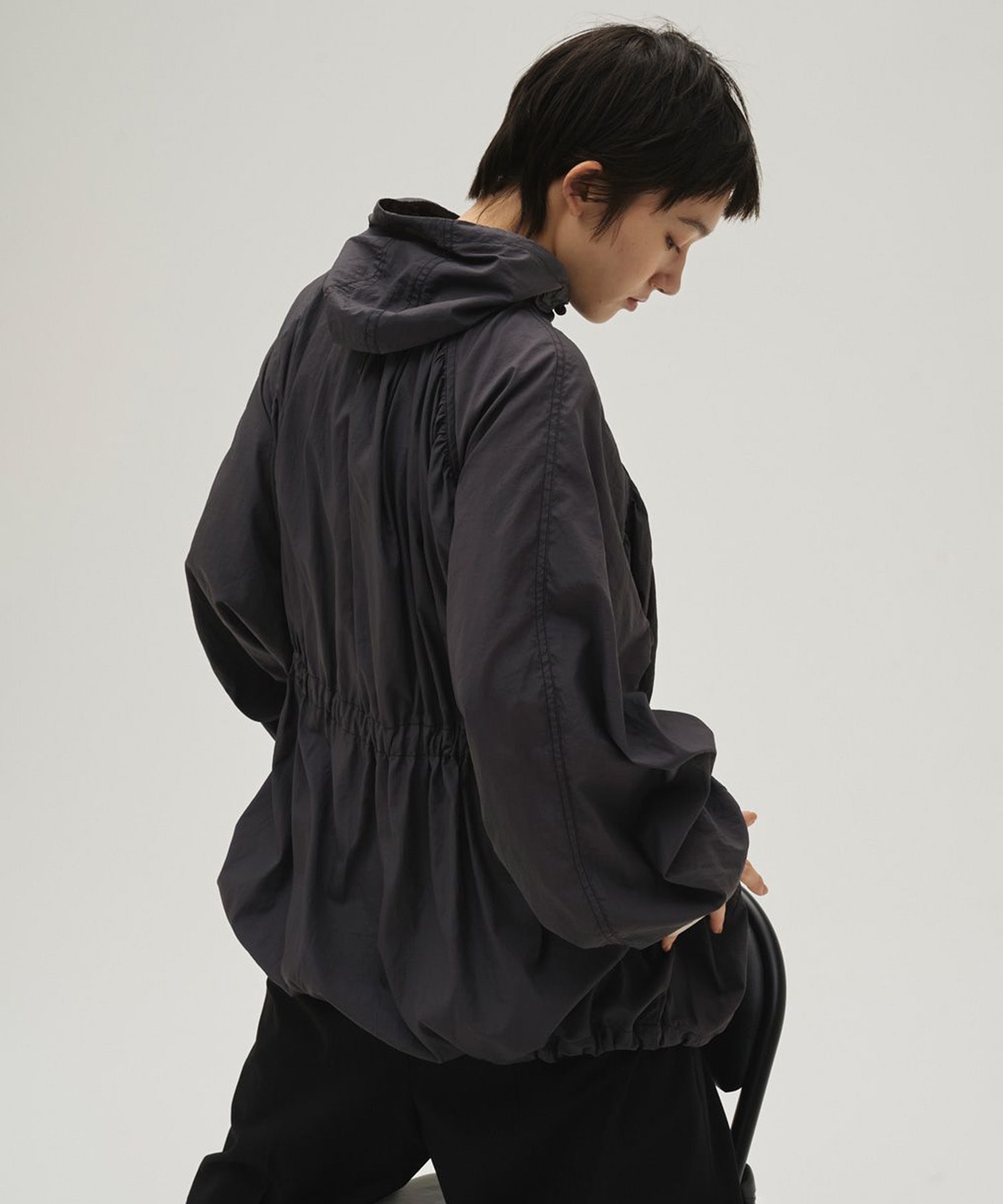 Nylon Gather Blouson TODAYFUL