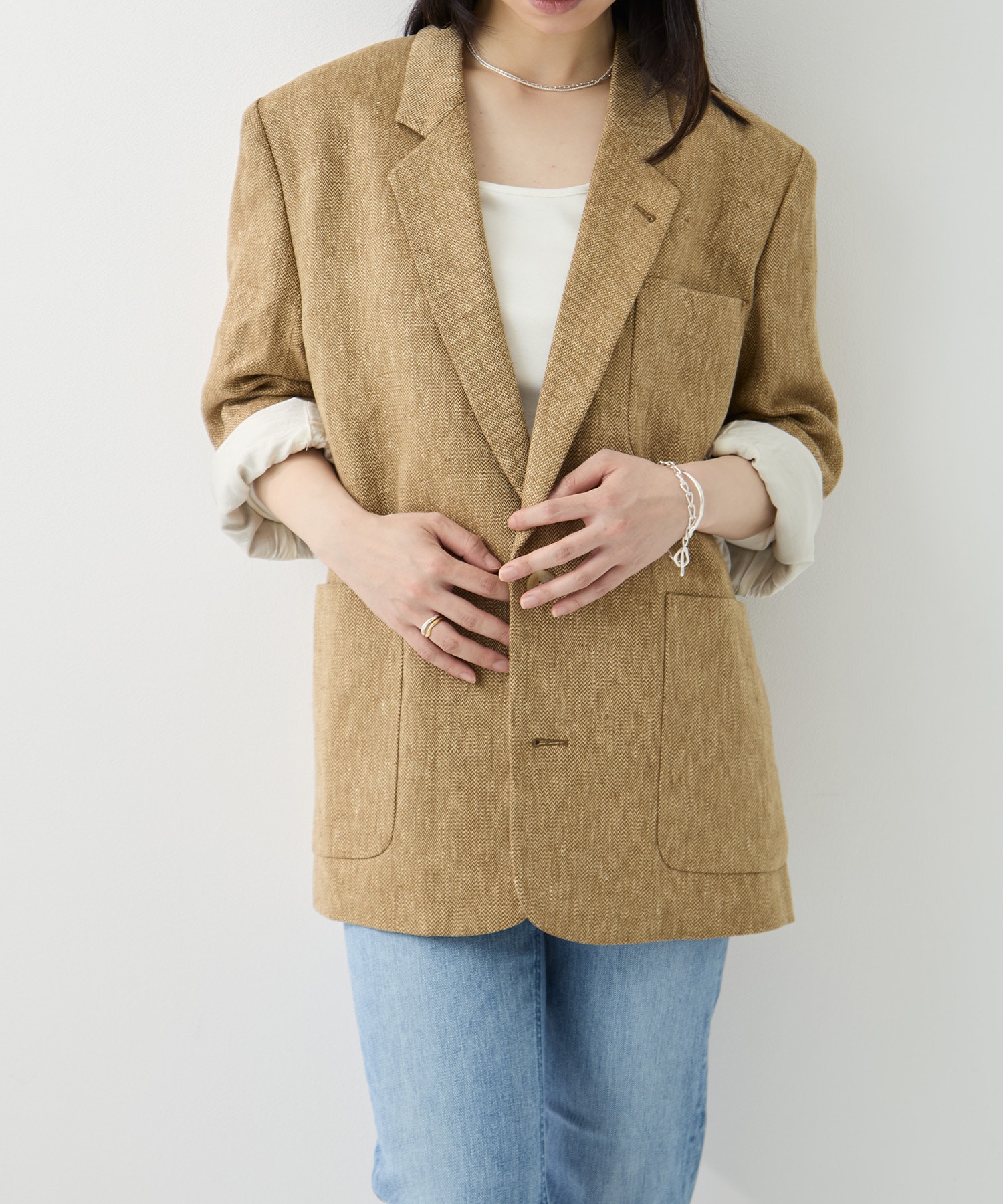 Boyfriend Linen Jacket TODAYFUL