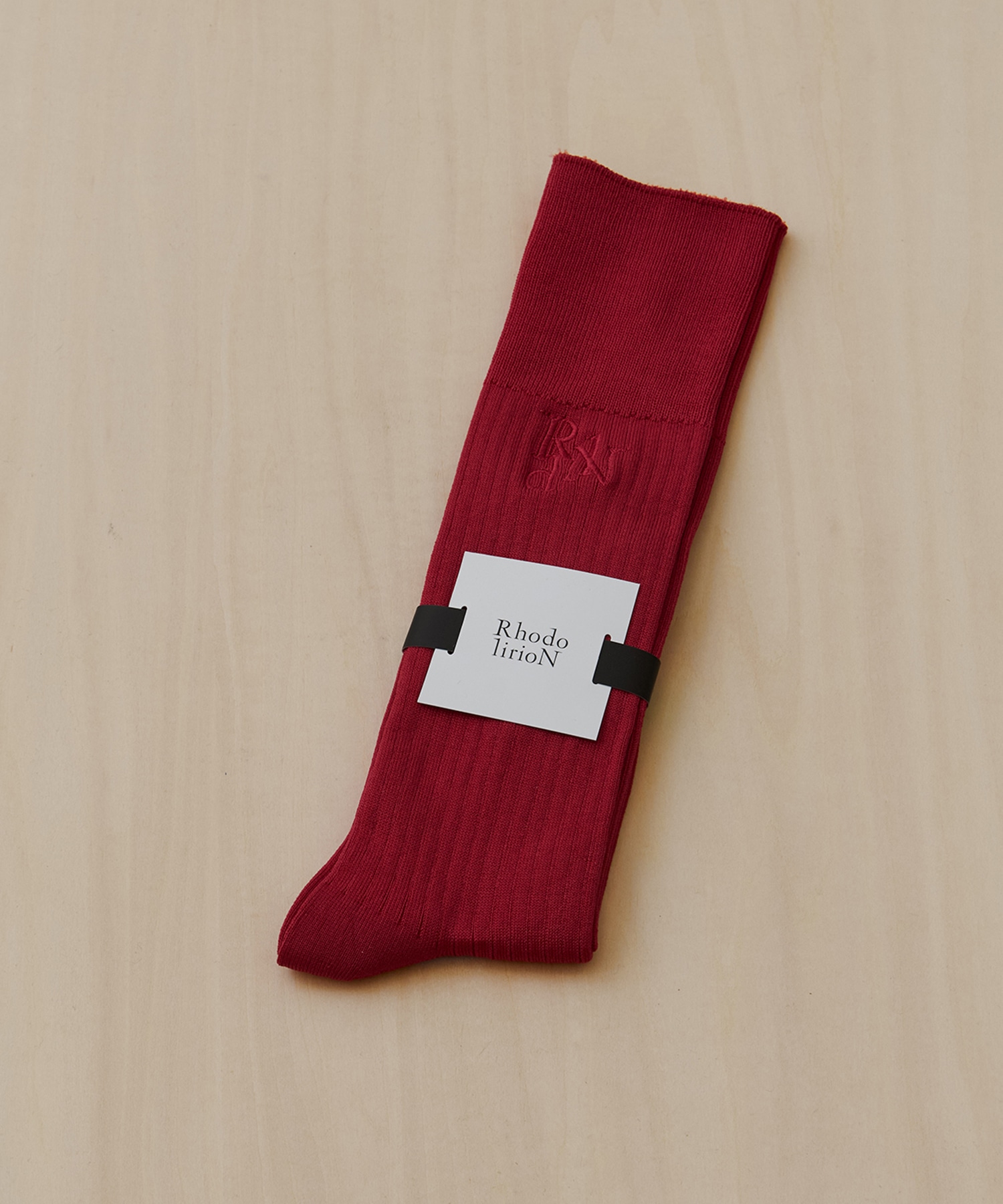 Monogram Stitch Ribbed Socks RhodolirioN