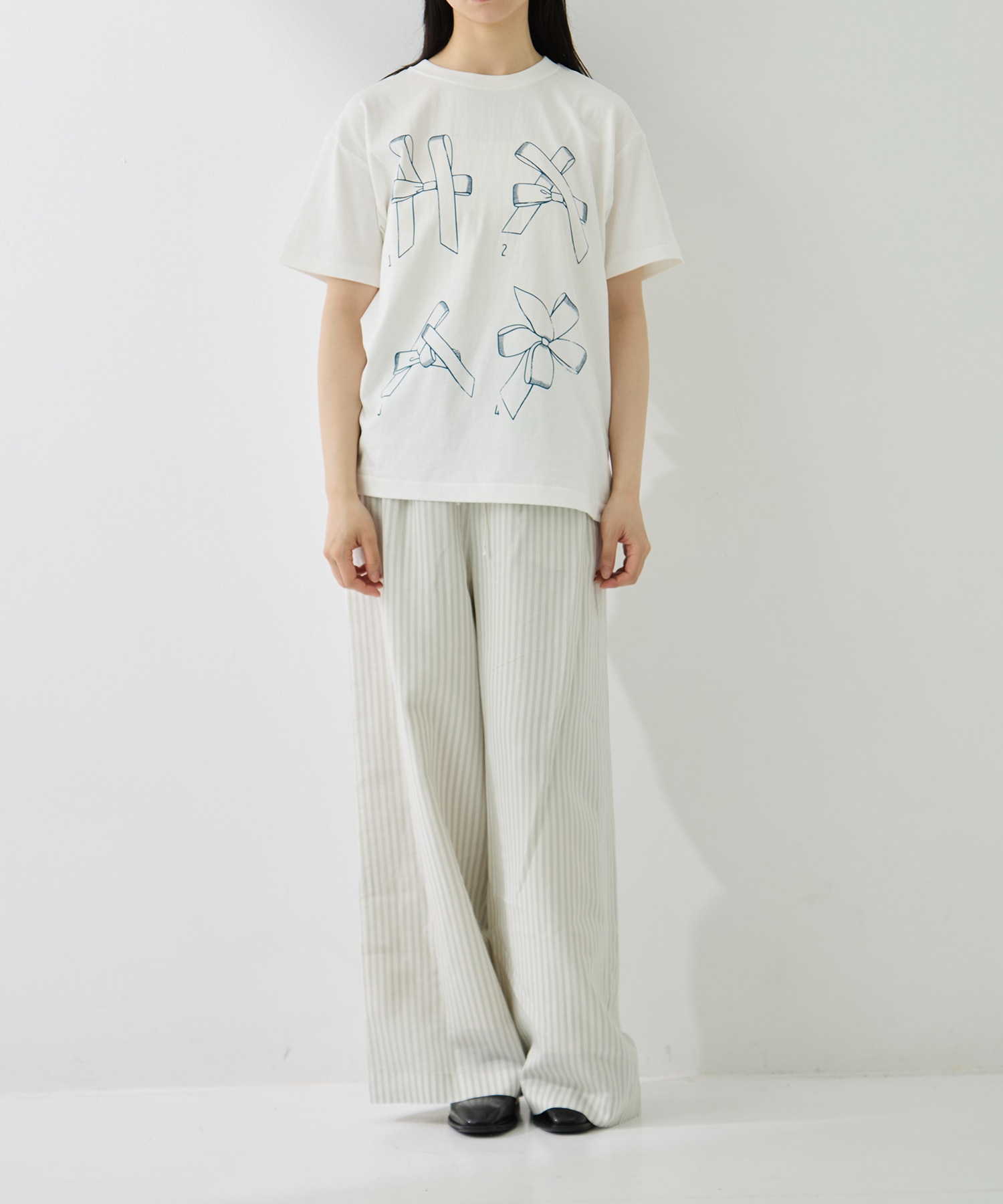 Printed Making a bow with Ribbon Tee RhodolirioN