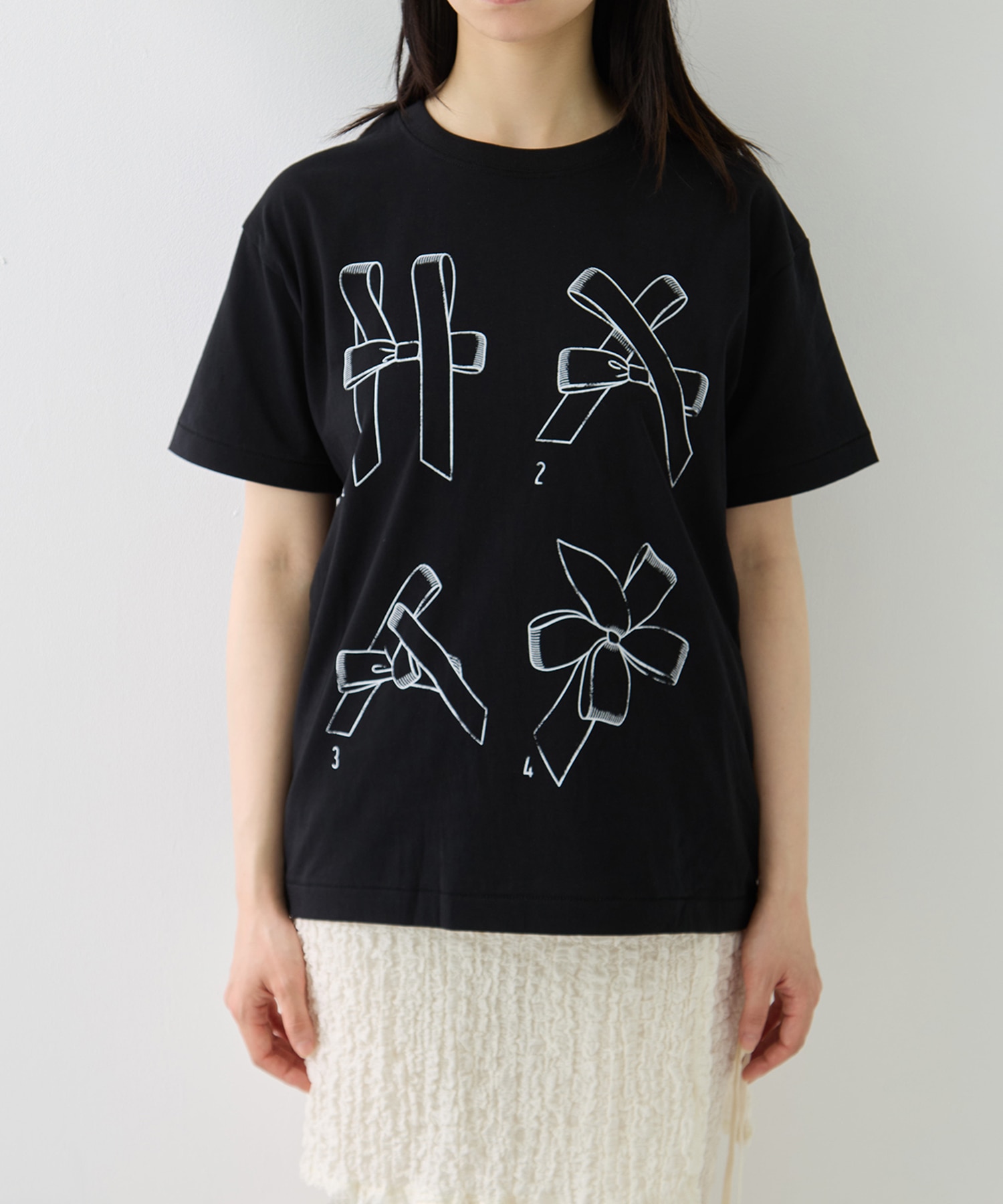Printed Making a bow with Ribbon Tee RhodolirioN
