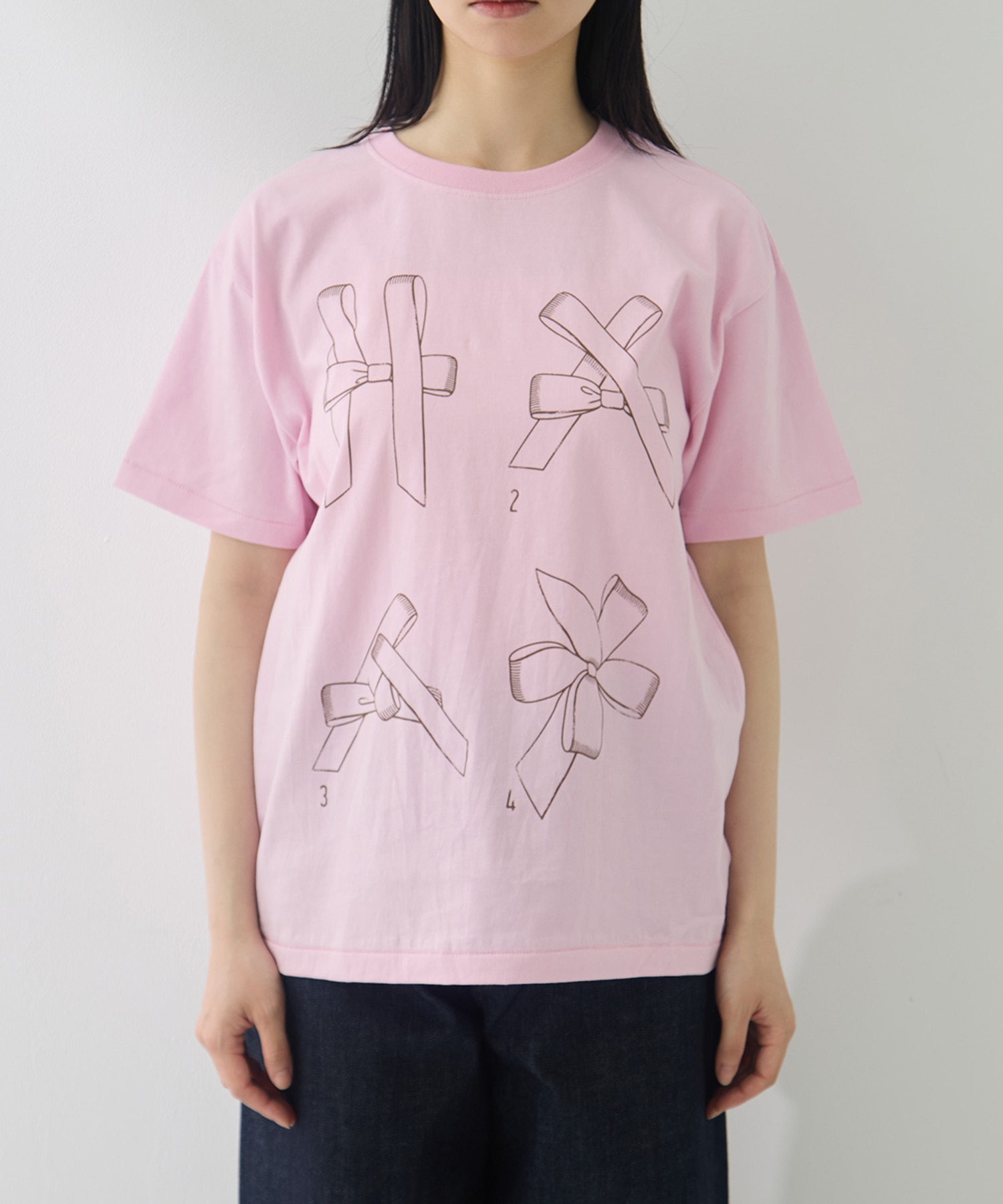 Printed Making a bow with Ribbon Tee RhodolirioN
