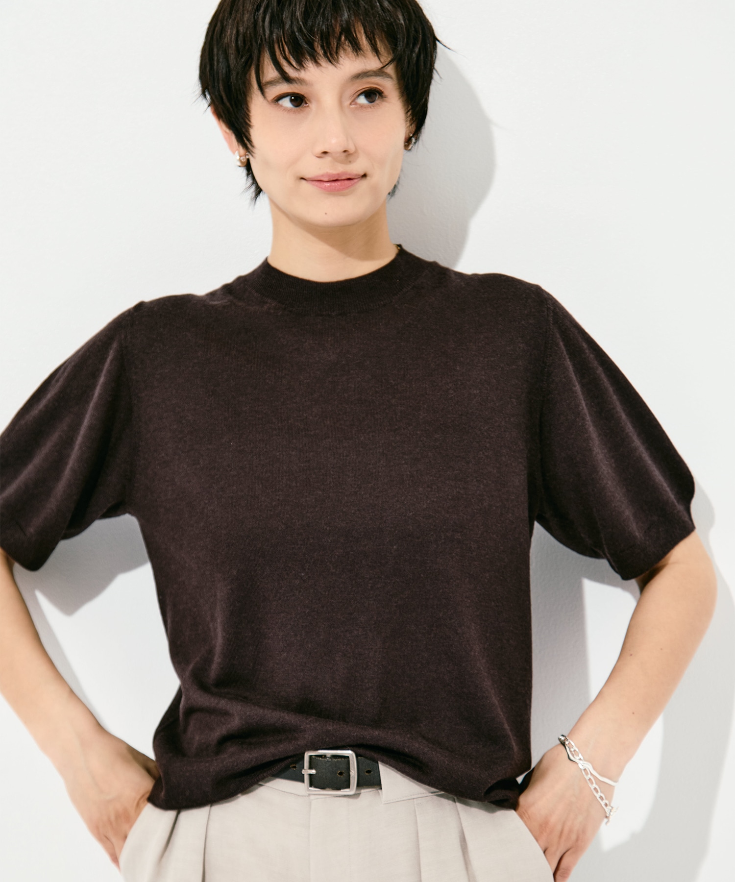 SILK CASHMERE S/S KNIT FUJI