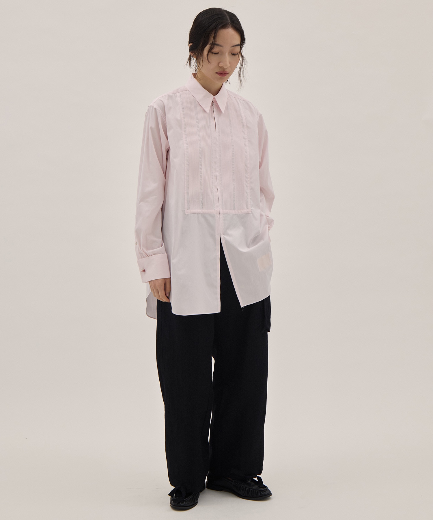 Pintuck FrontZip Shirt PONTI