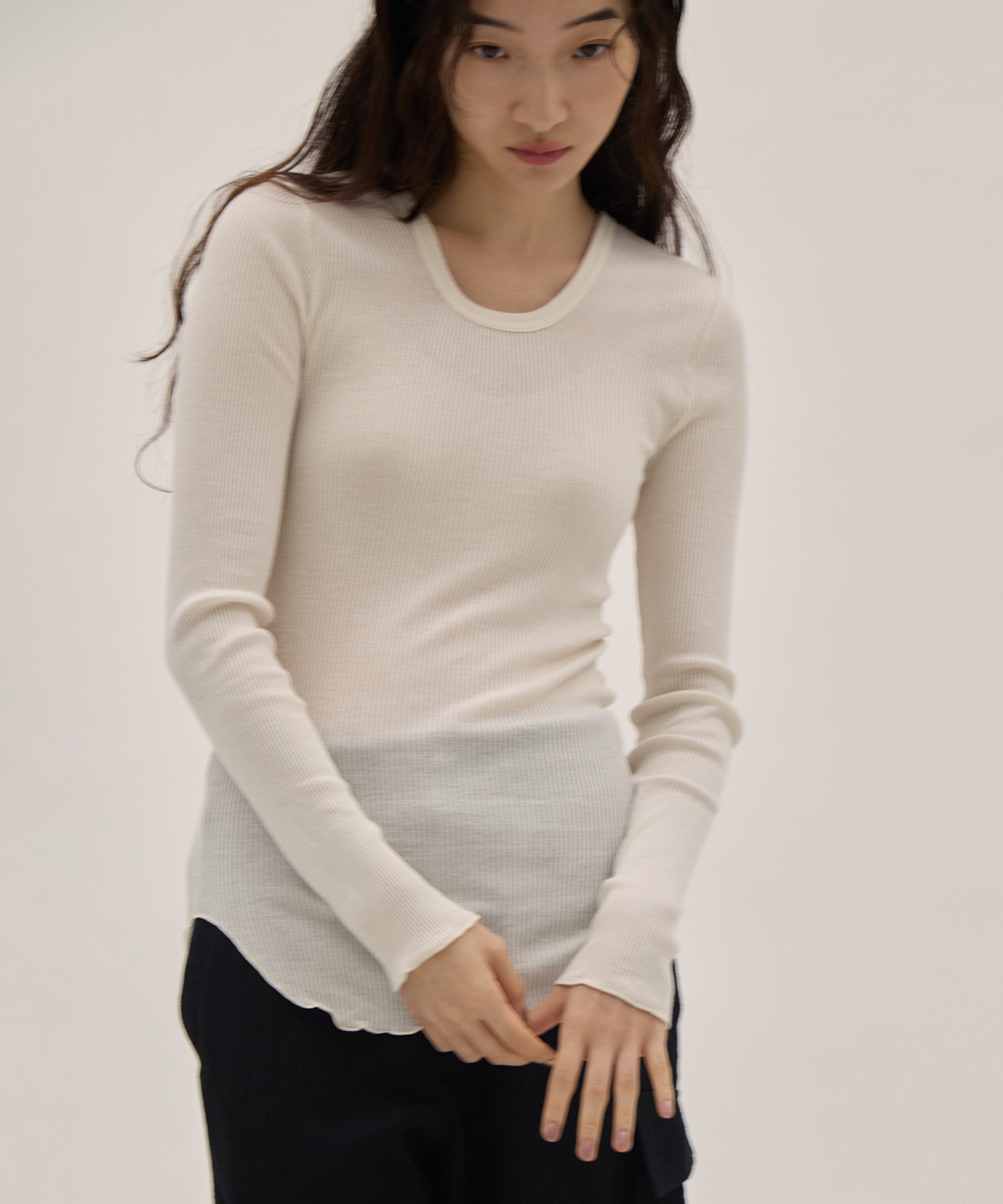 Wool rib LS PO HAKUJI