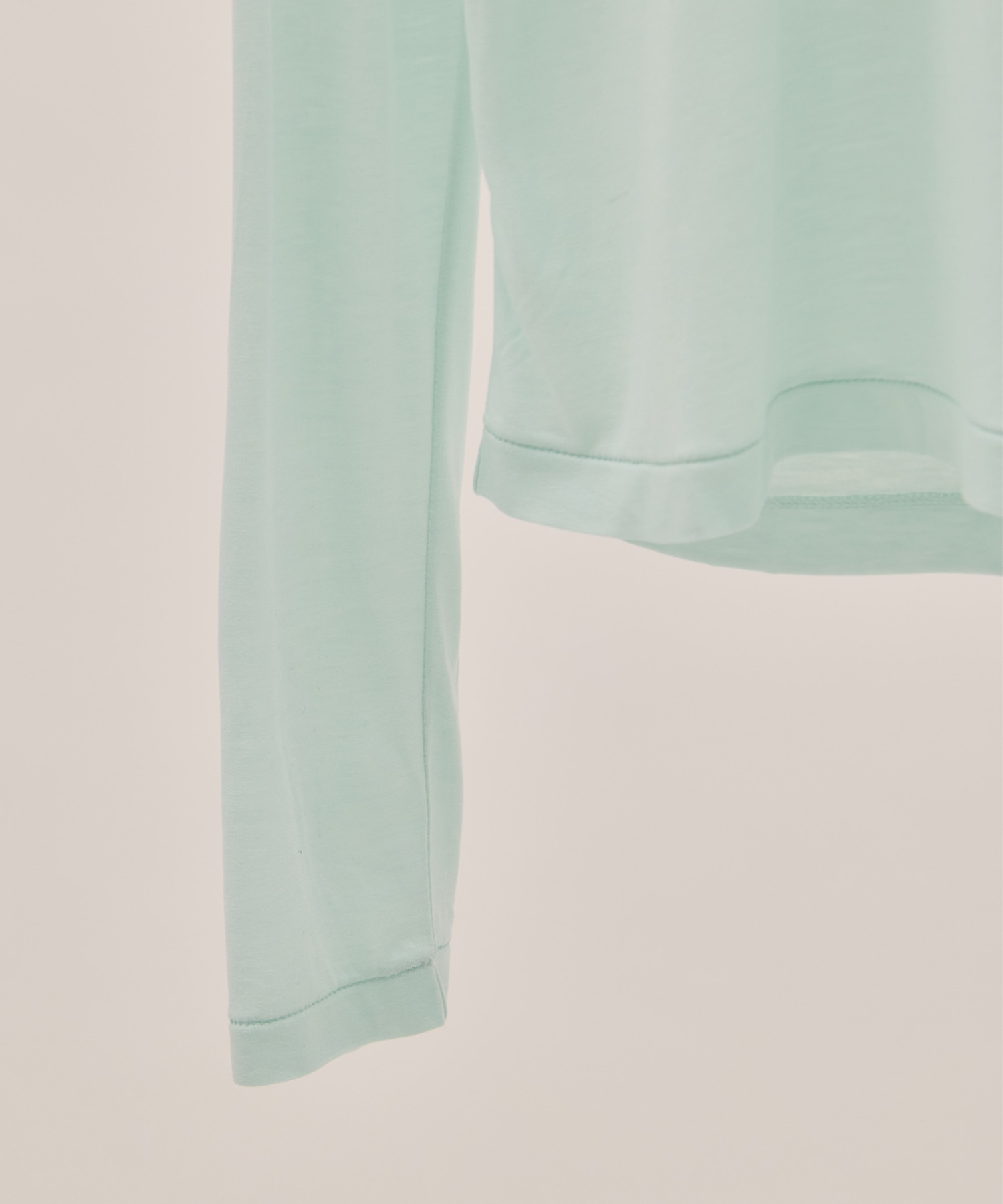 MODAL SILK JERSEY TURTLENECK PULLOVER ATON