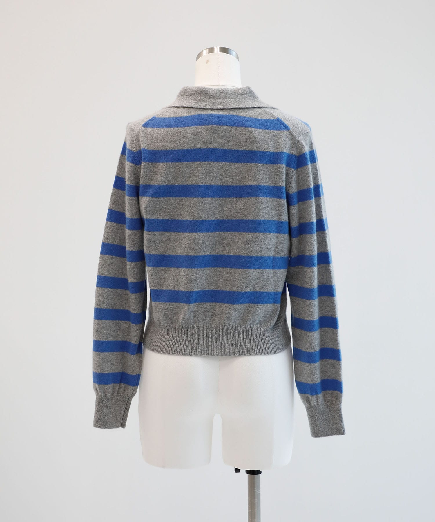 CASHMERE BORDER SKIPPER KNIT FUJI
