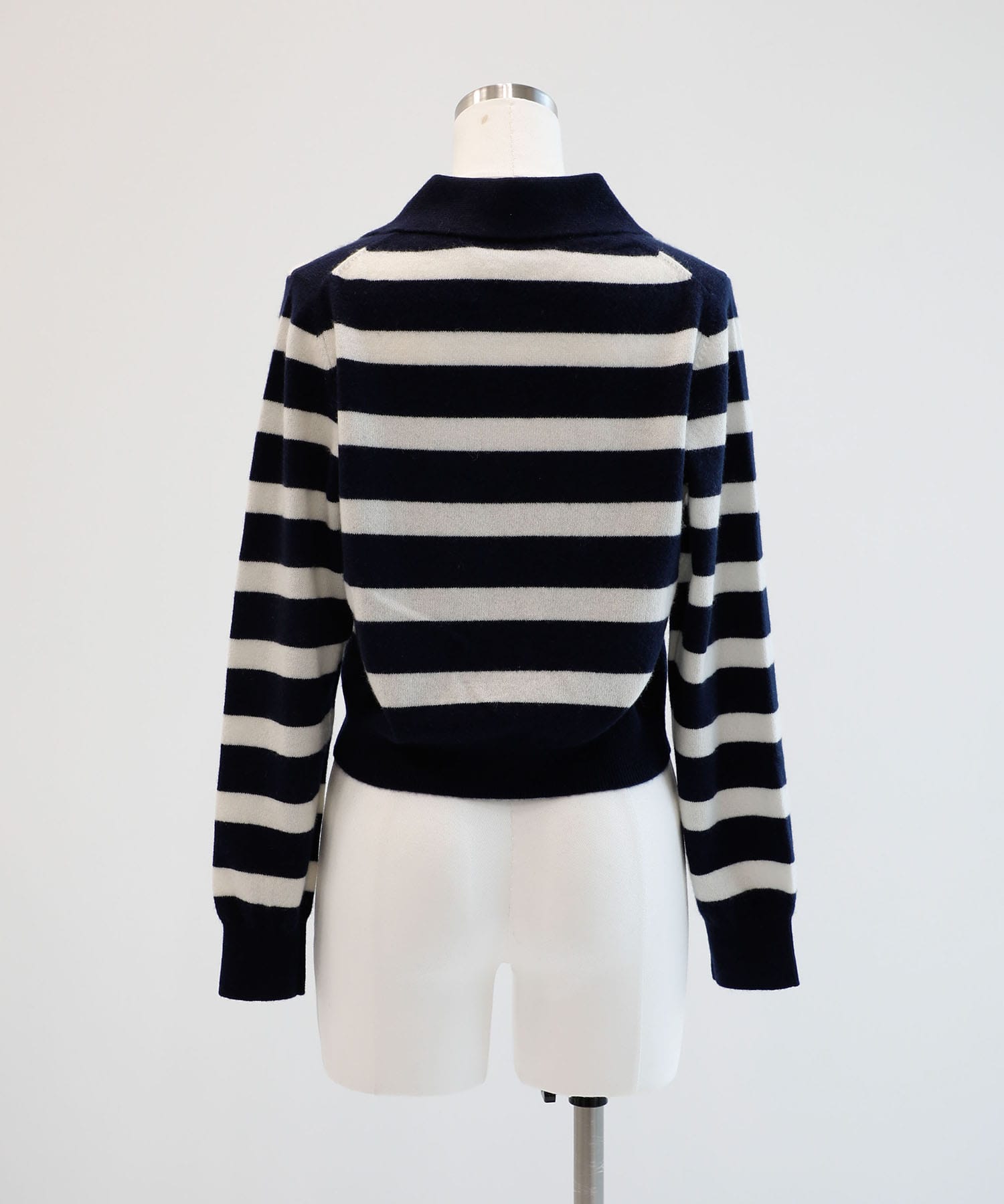 CASHMERE BORDER SKIPPER KNIT FUJI
