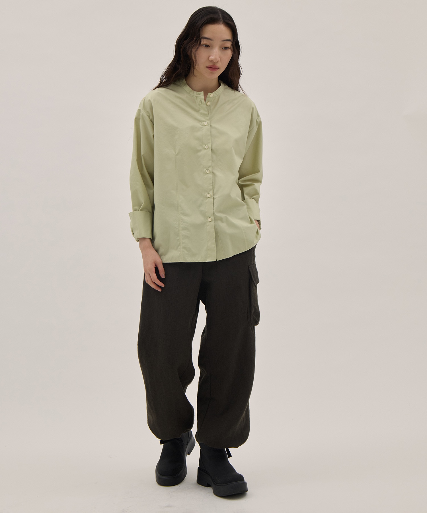 Wool Linen Herringbone Cargo Pants PONTI