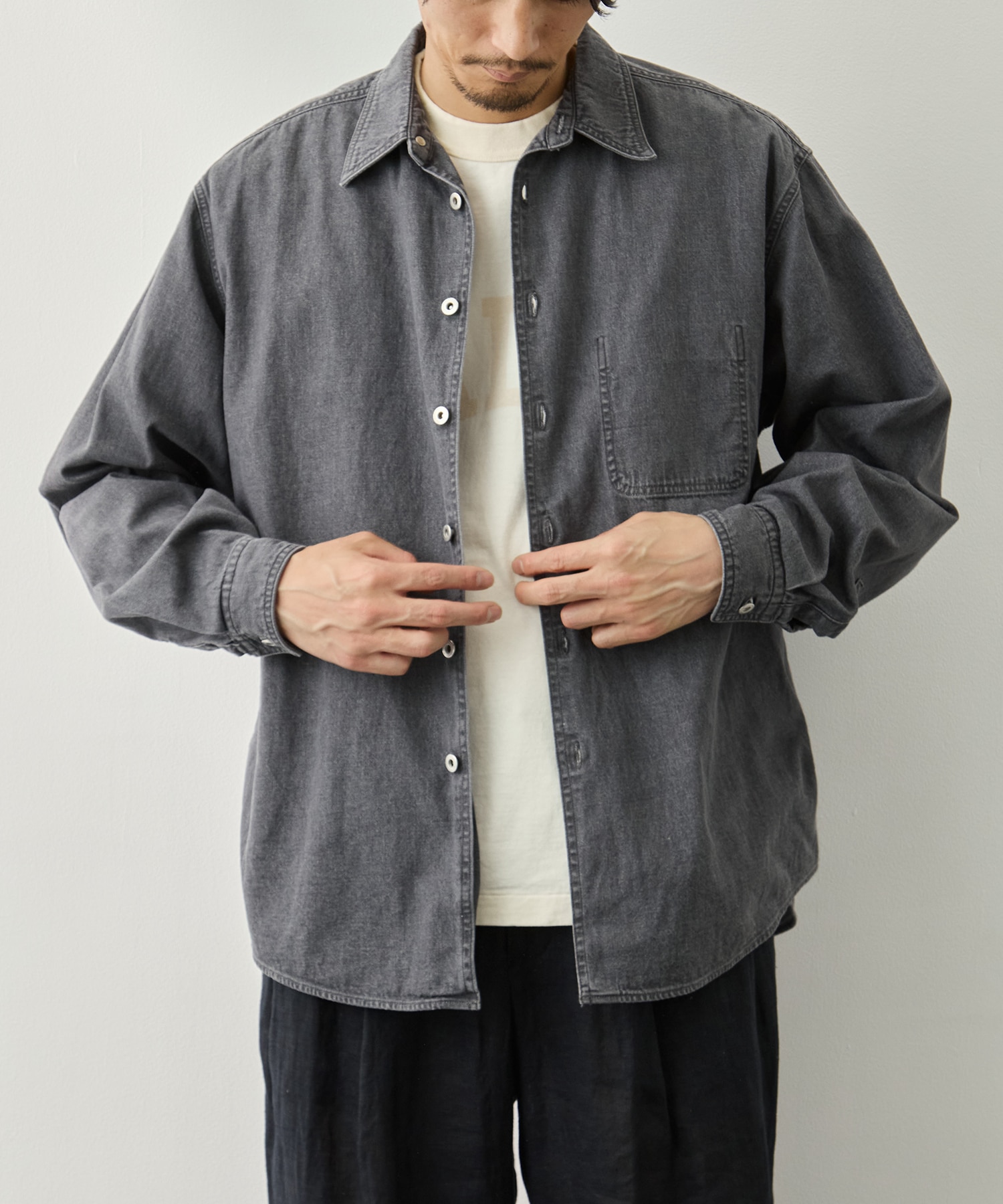 Vintage Washed Denim Shirt YOKE