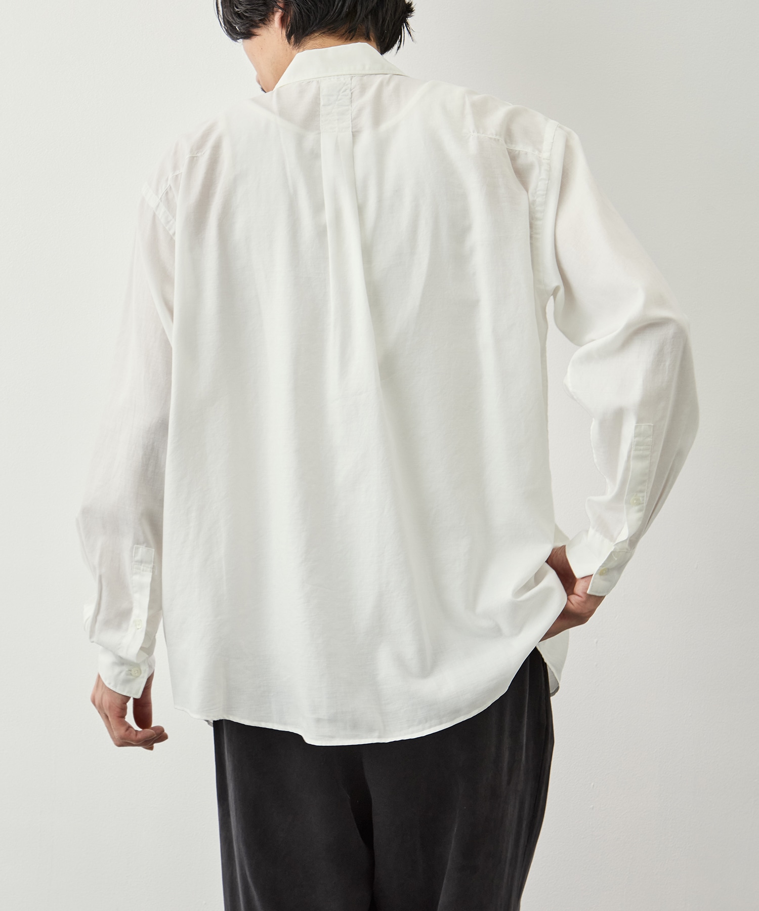 Cotton Silk Twill Garment-dyed Loosed Shirt YOKE