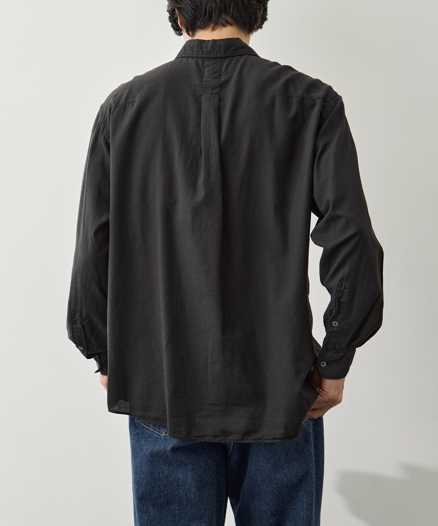 Cotton Silk Twill Garment-dyed Loosed Shirt YOKE