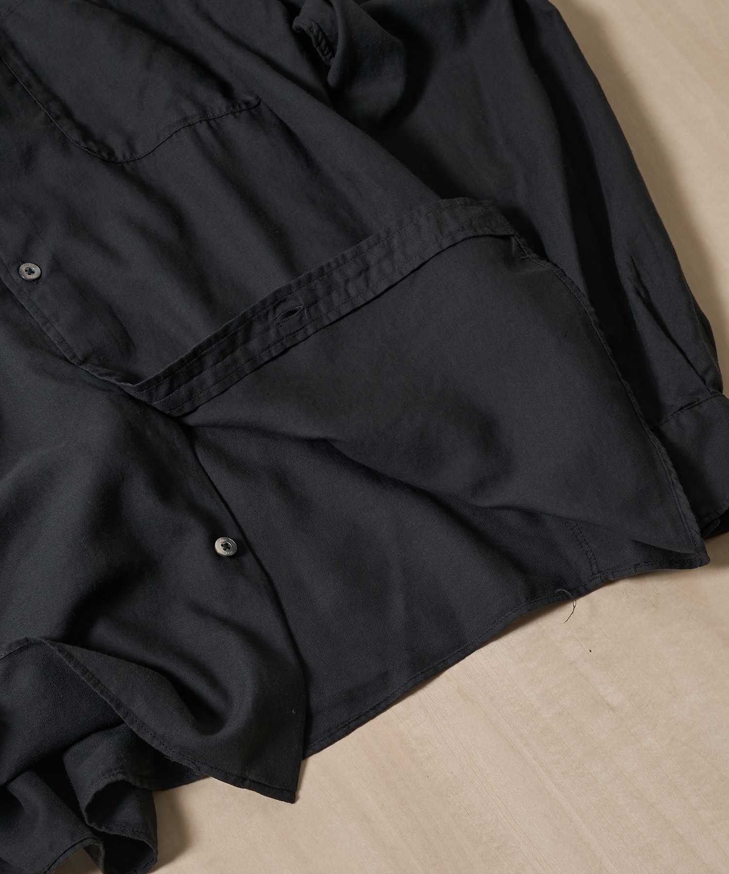 Cotton Silk Twill Garment-dyed Loosed Shirt YOKE