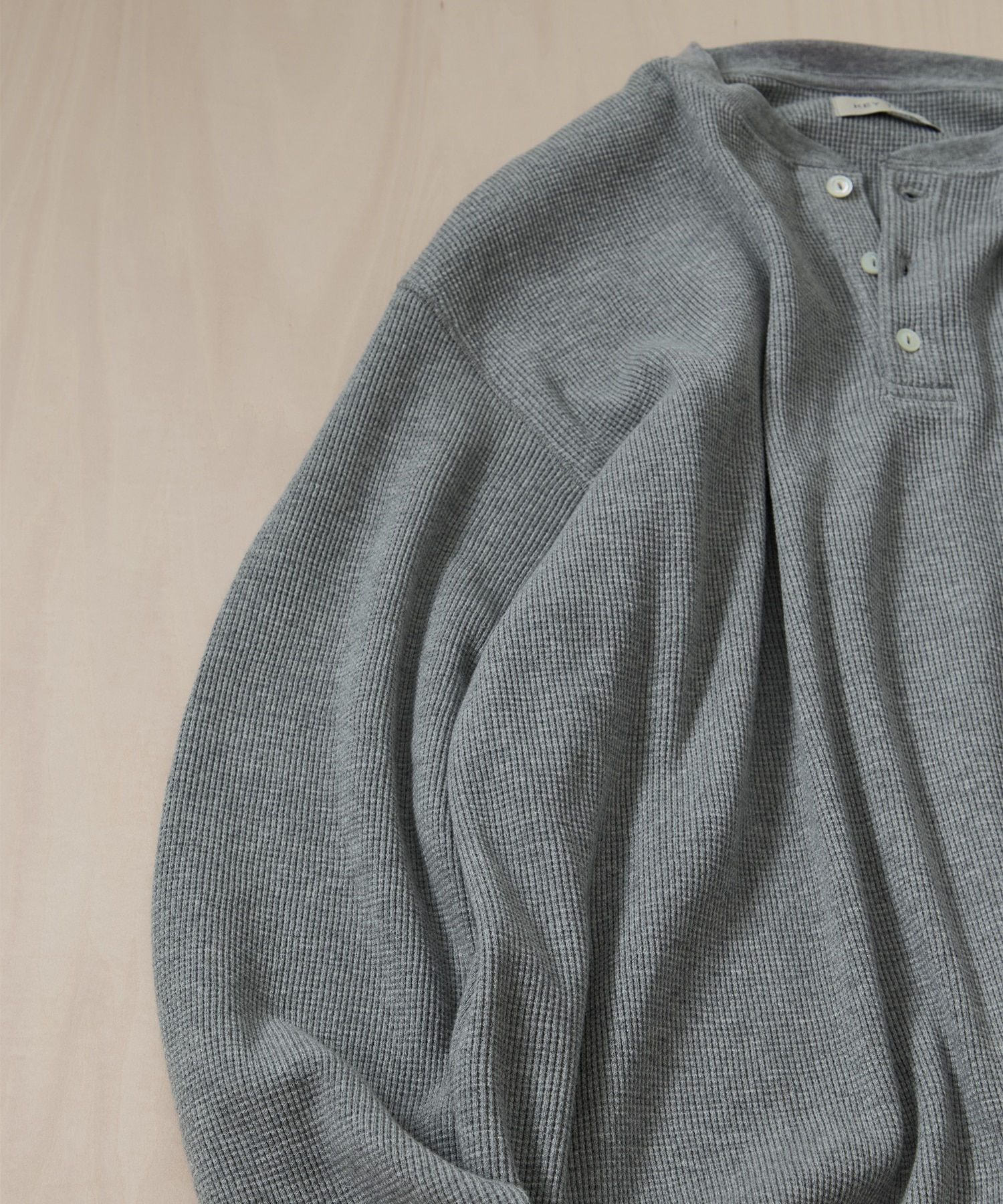 ソフトワッフルヘンリーTee L/S KEY TIMEZ