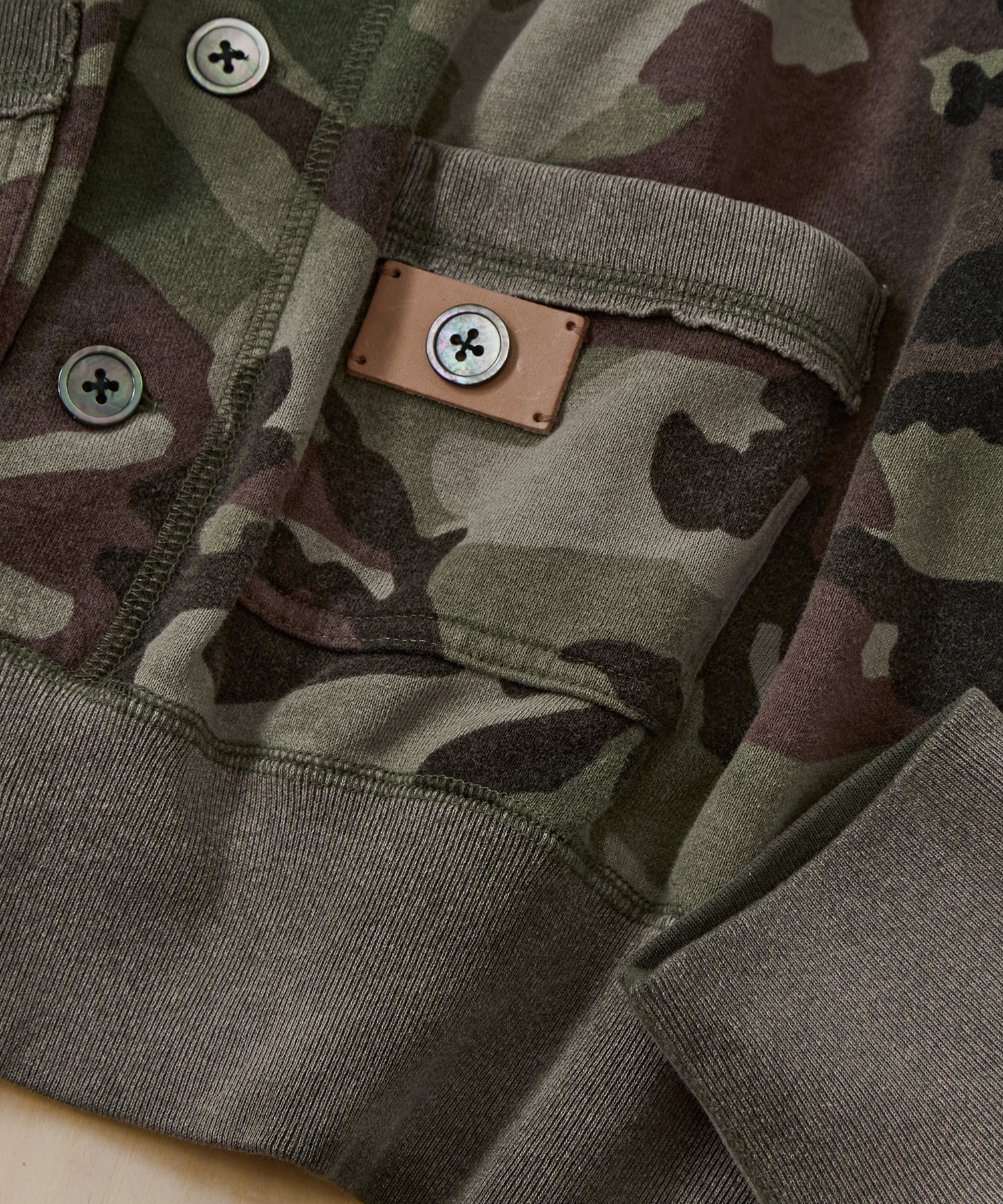 Camo Sweat Cardigan KHOKI