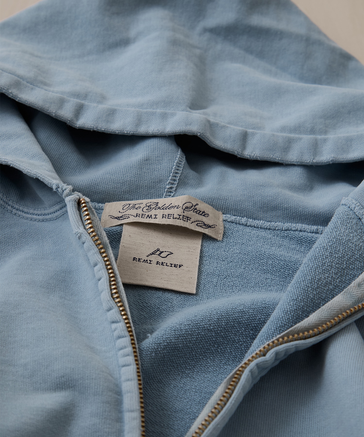 SP加工裏毛ZIPパーカー New Fit REMI RELIEF