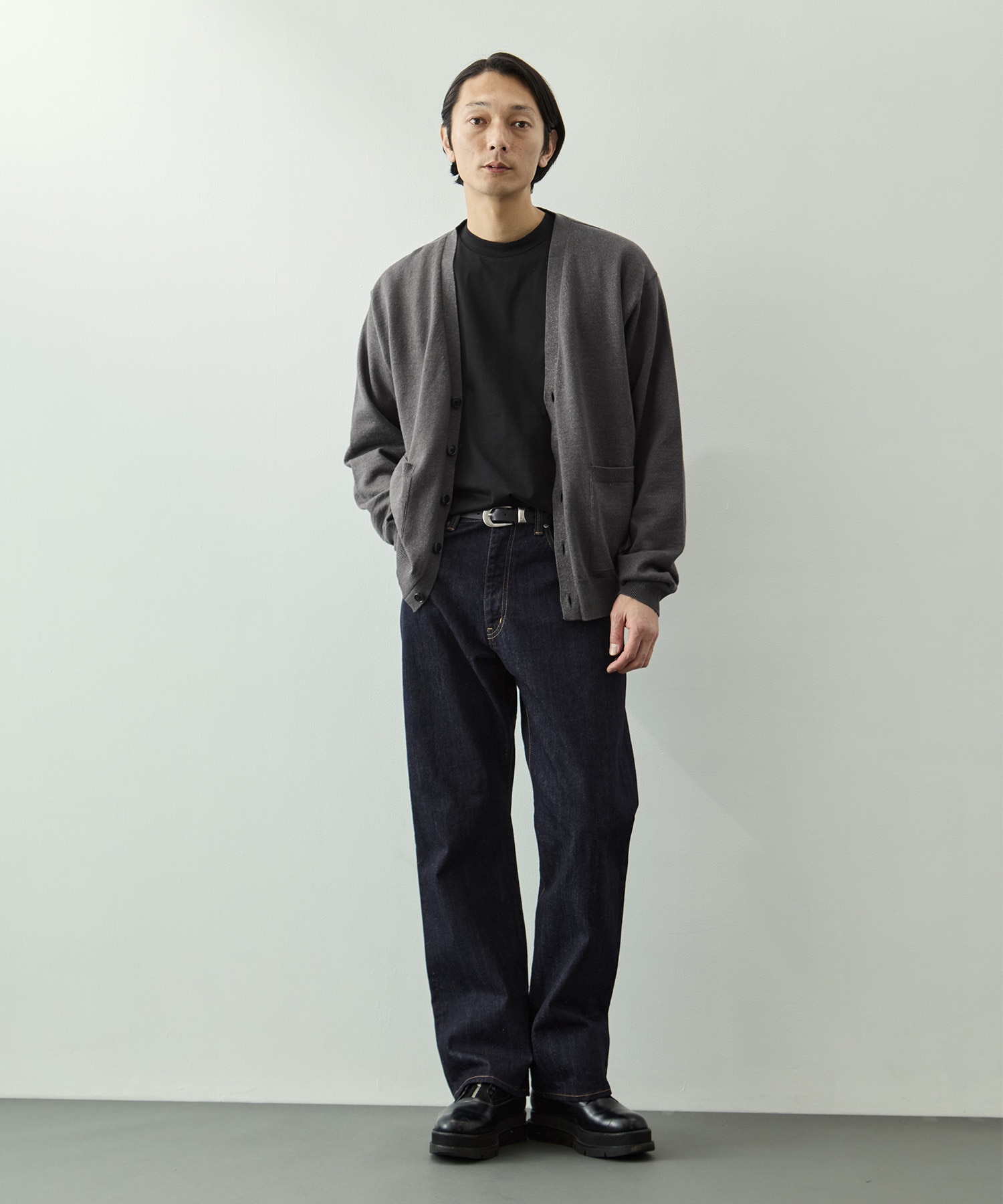 コットンリネンニットカーディガン KEY TIMEZ