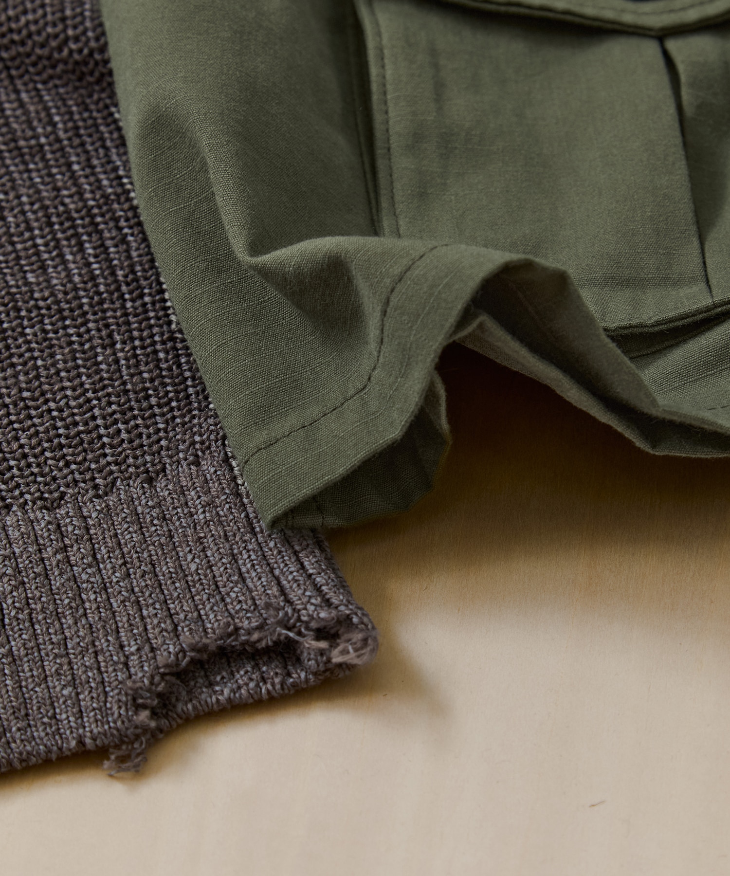 Destroyed Knit Cardigan KHOKI